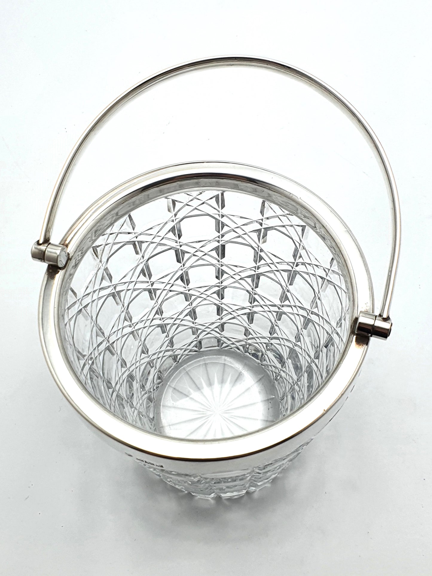 Fabulous English Cut Glass and Silver Ice Bucket - 1964
