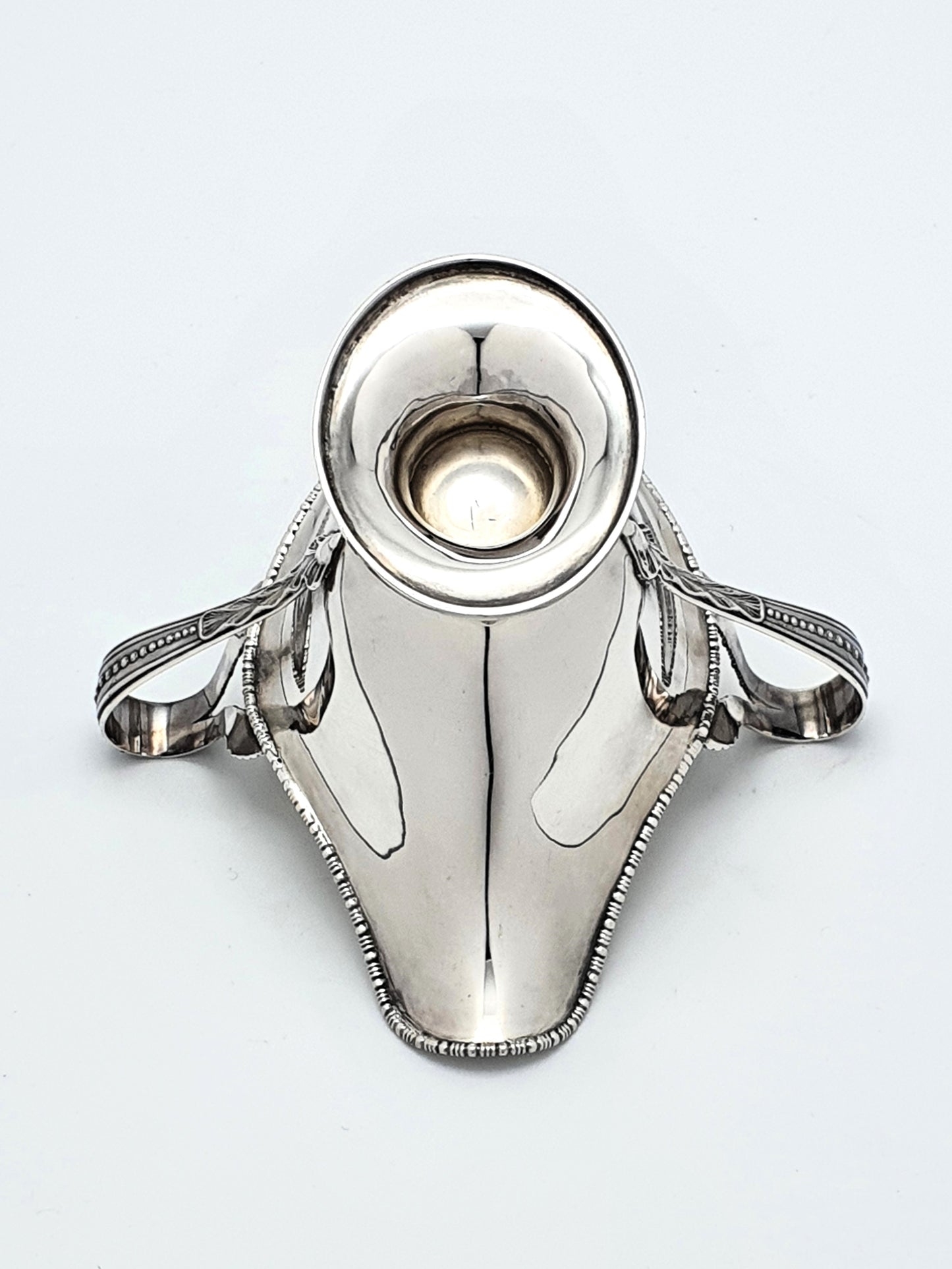 Handsome Antique Ewardian Solid Silver Sauce Boat - Chester 1908