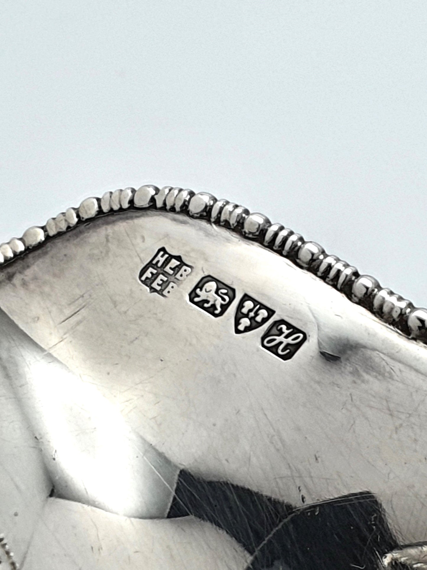 Handsome Antique Ewardian Solid Silver Sauce Boat - Chester 1908