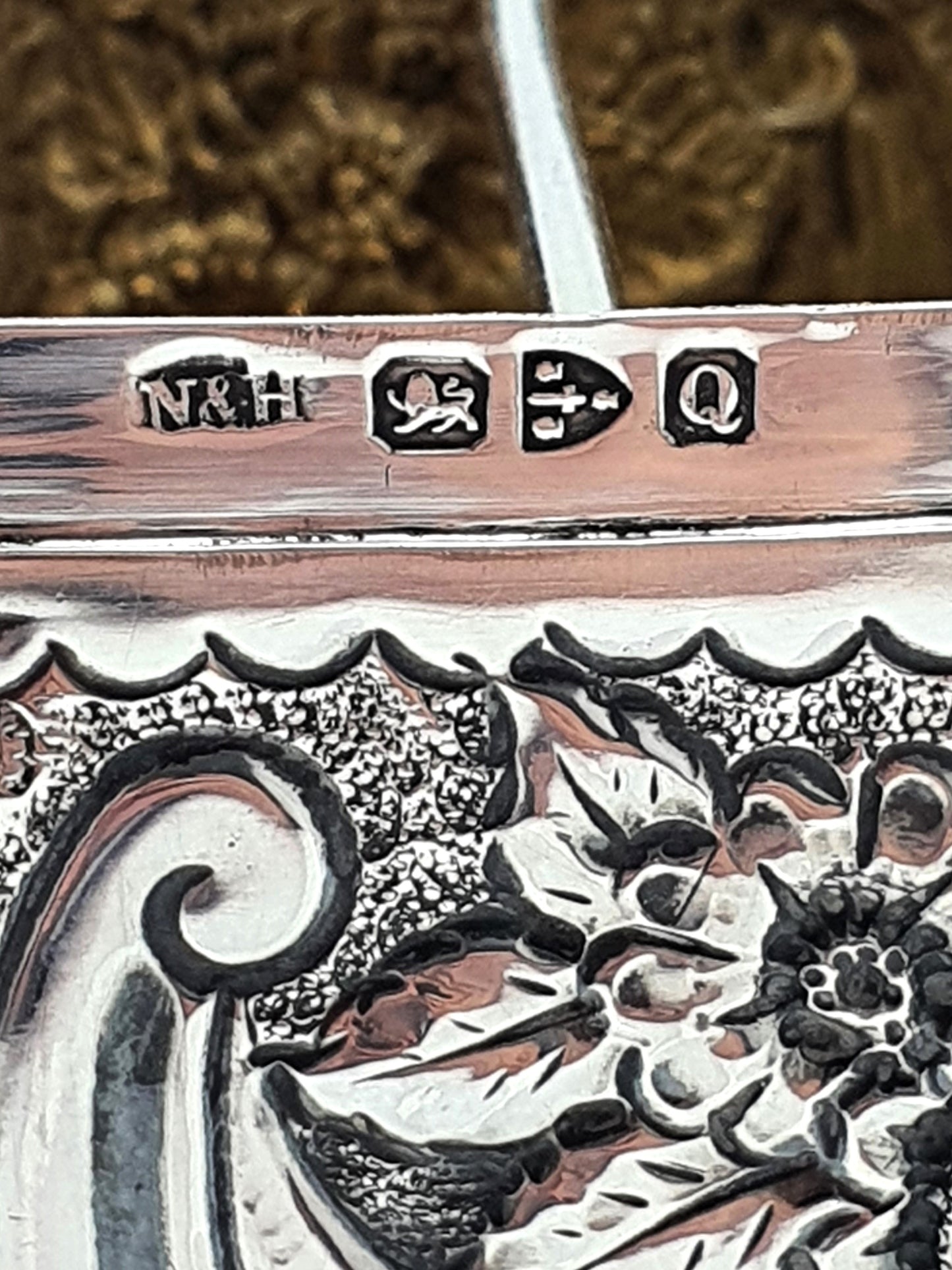 Gorgeous Victorian silver card box – Chester, 1899