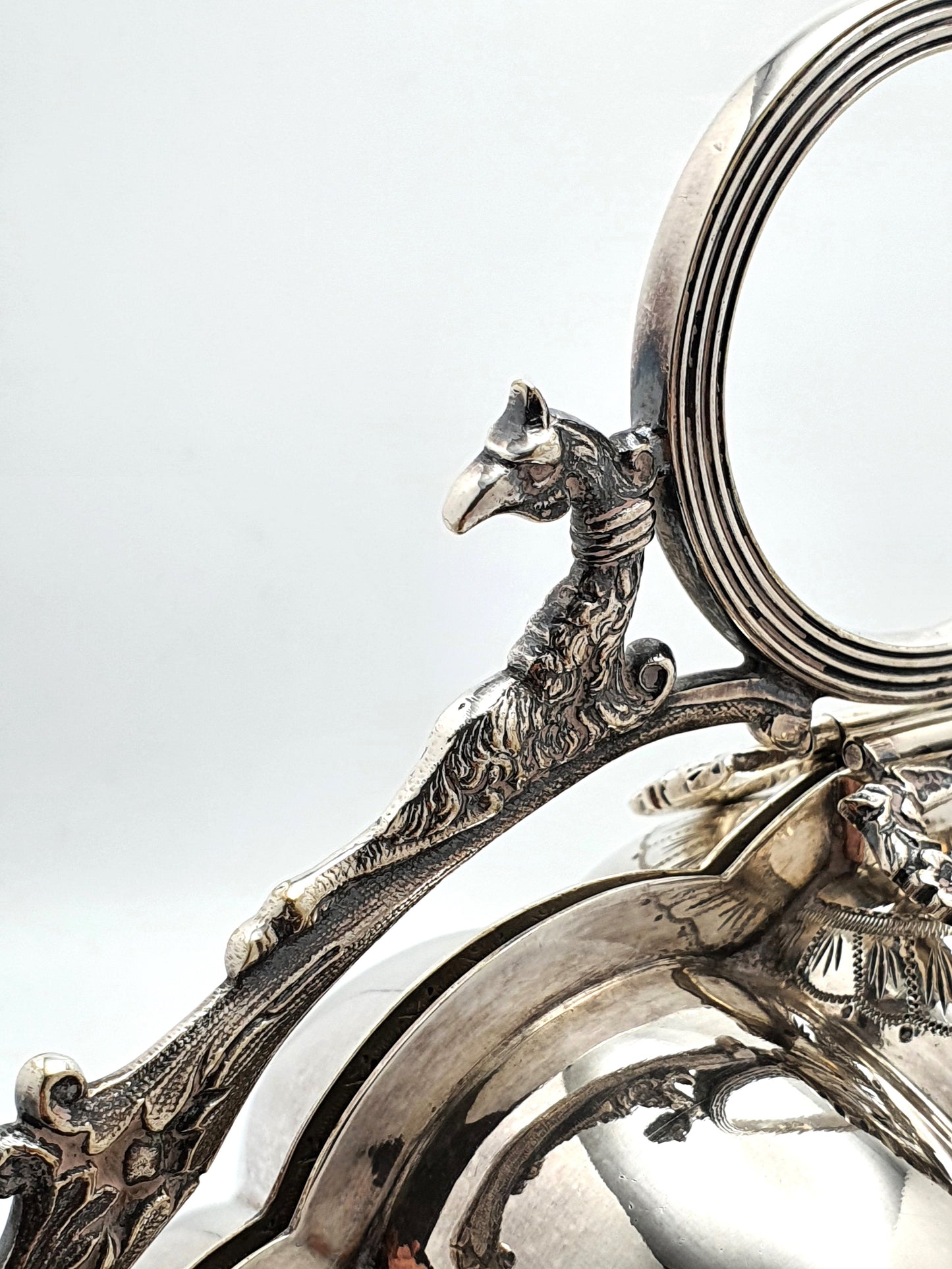 Fantastic Antique Victorian Shell Shaped Folding Biscuit Box - circa 1880