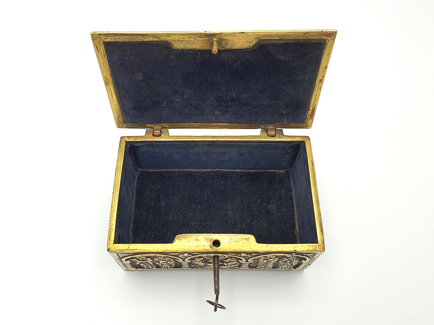 Unusual Antique Brass Jewellery Box - circa 1920
