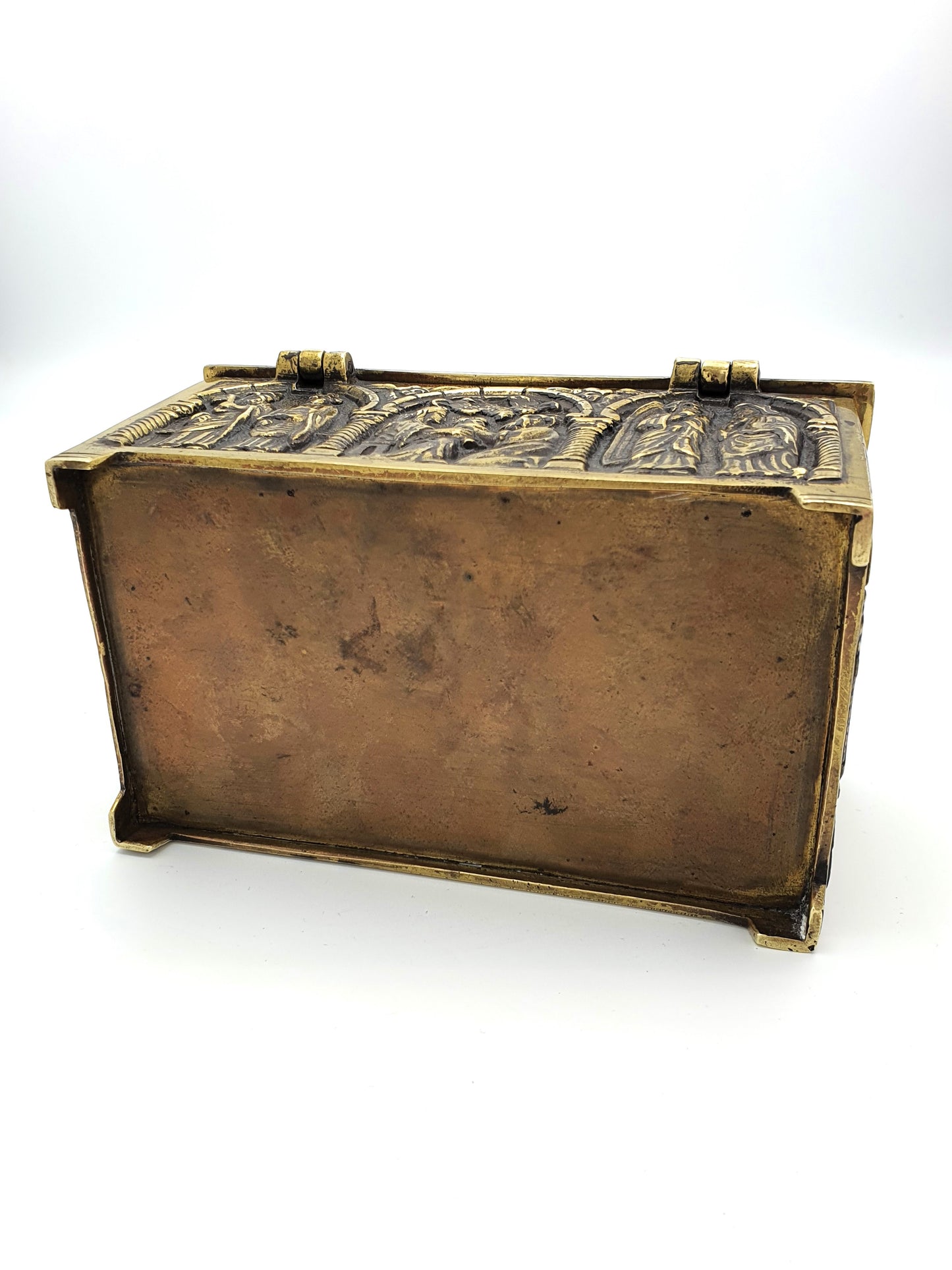 Unusual Antique Brass Jewellery Box - circa 1920