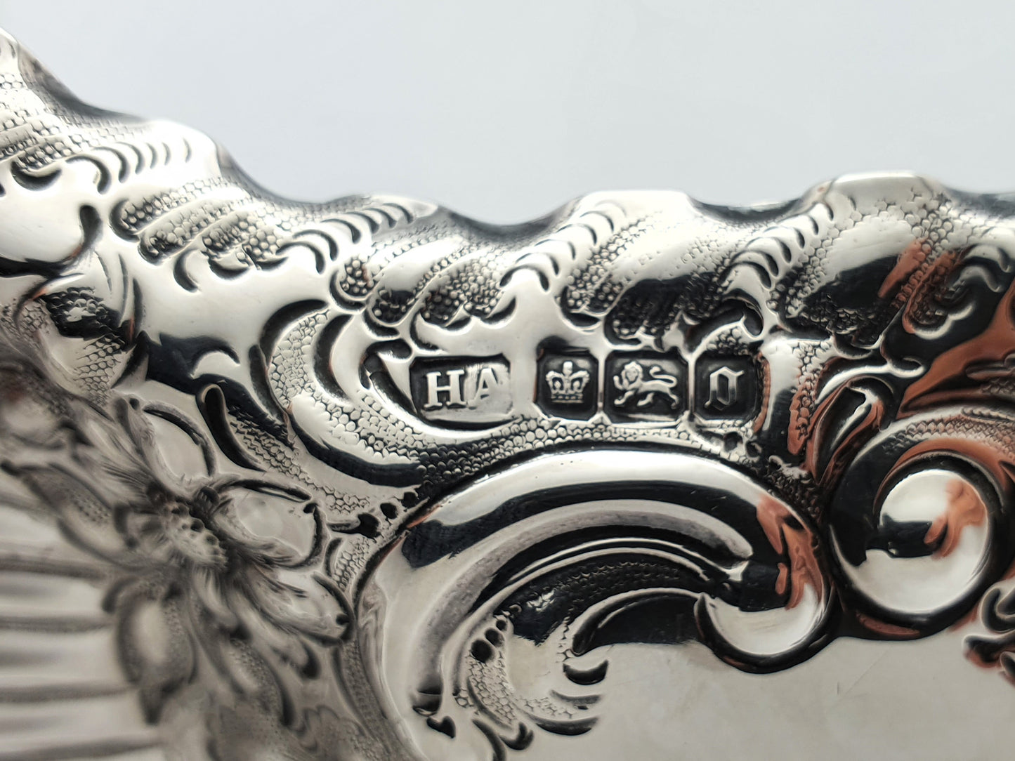 Stunning Antique Edwardian Solid Silver Serving Dish - 1906