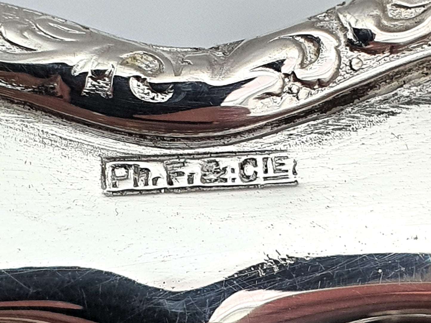 Stunning Silver Plated and Cobalt Blue Mirror Glass Tray - circa 1920