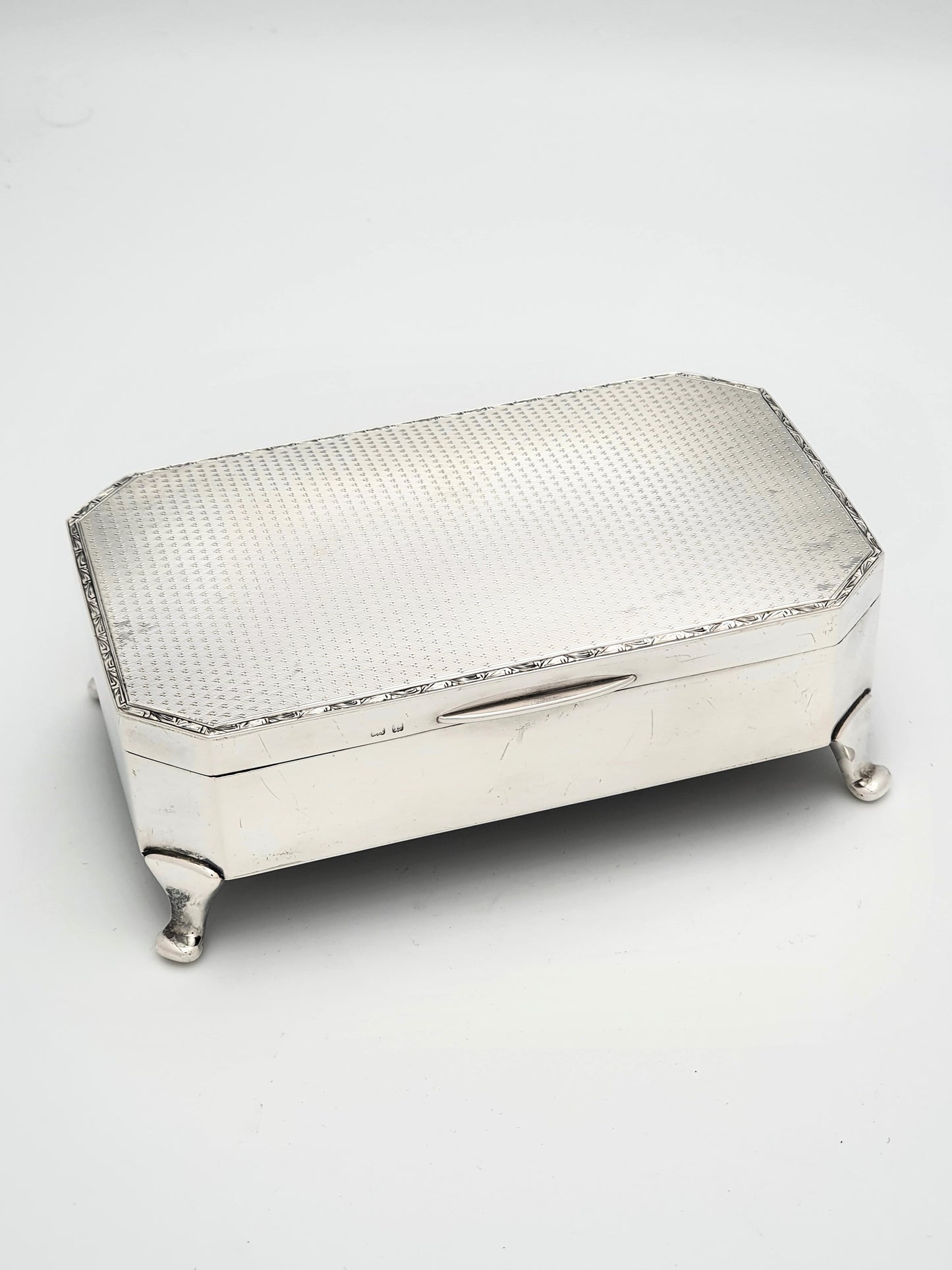 Gorgeous Art Deco Silver Jewellery Box - Birmingham 1929
