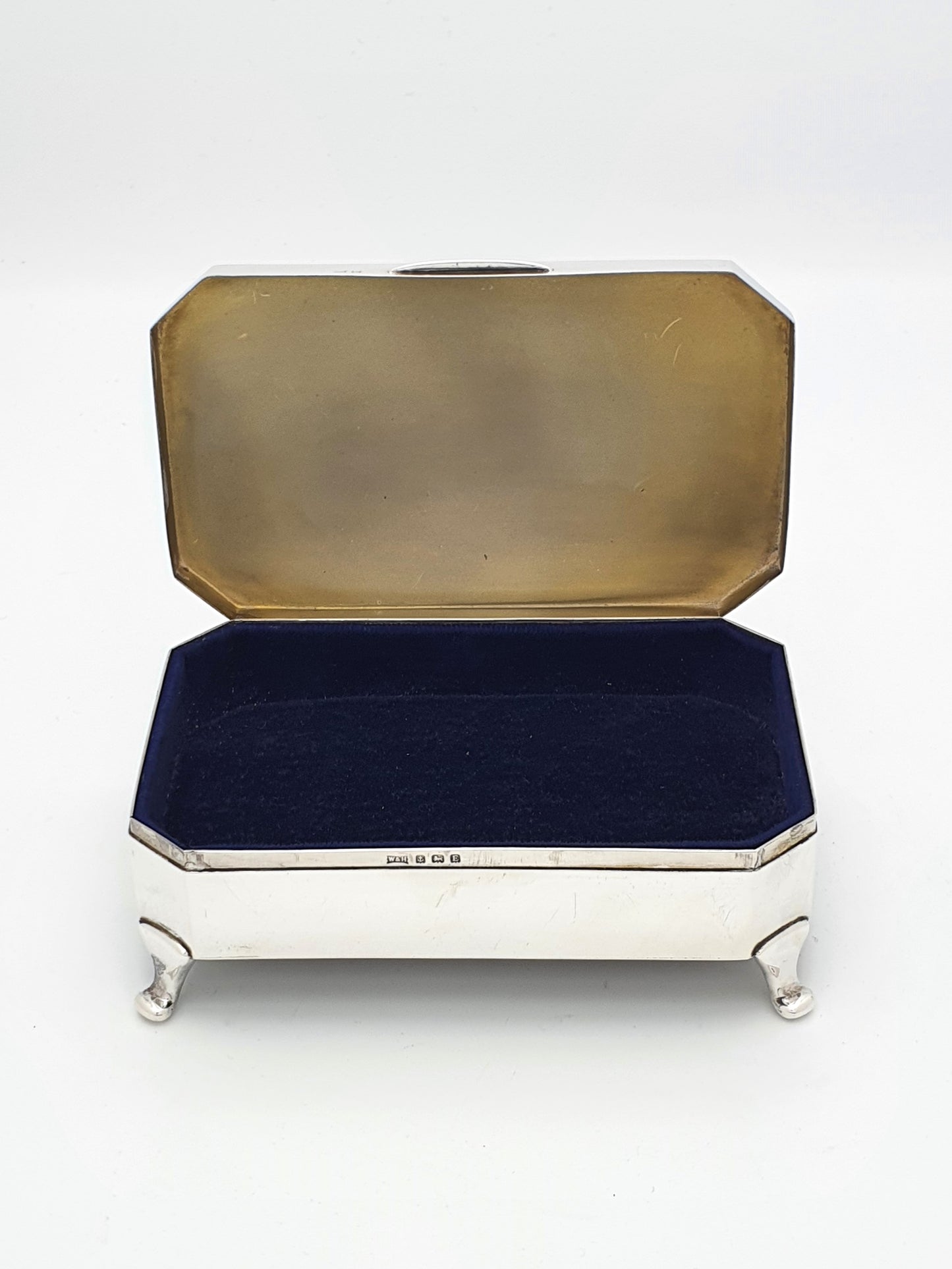 Gorgeous Art Deco Silver Jewellery Box - Birmingham 1929