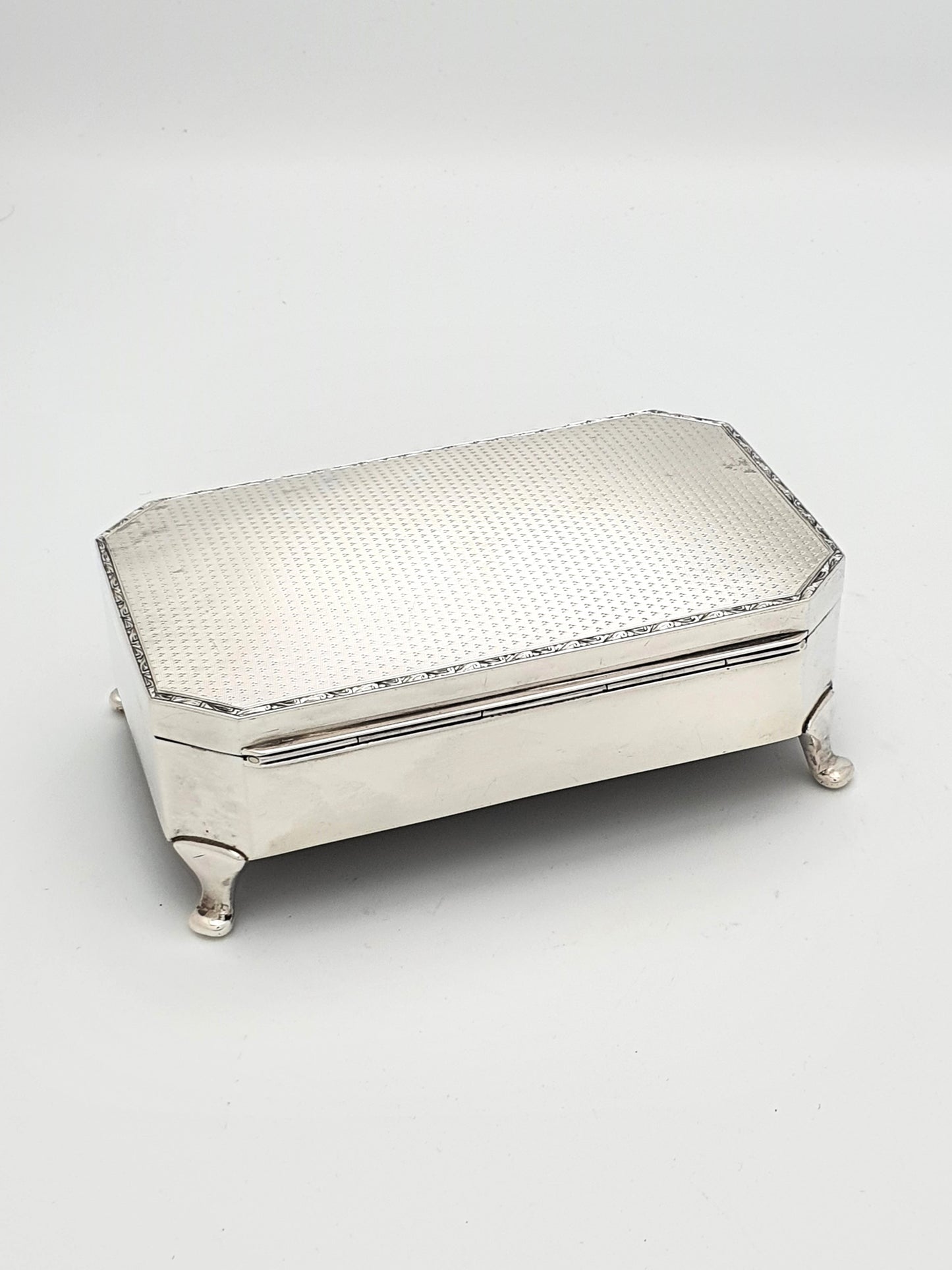 Gorgeous Art Deco Silver Jewellery Box - Birmingham 1929