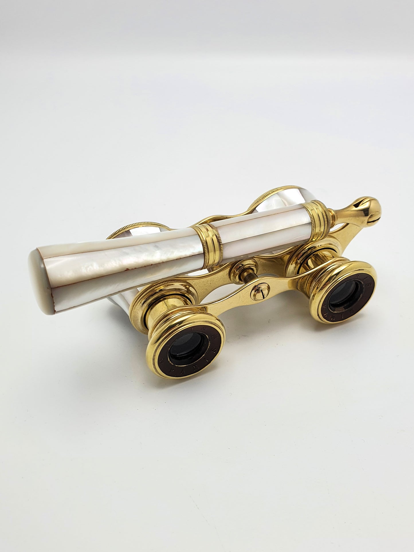 Beautiful French Mother of Pearl and Brass Opera Glasses - circa 1900