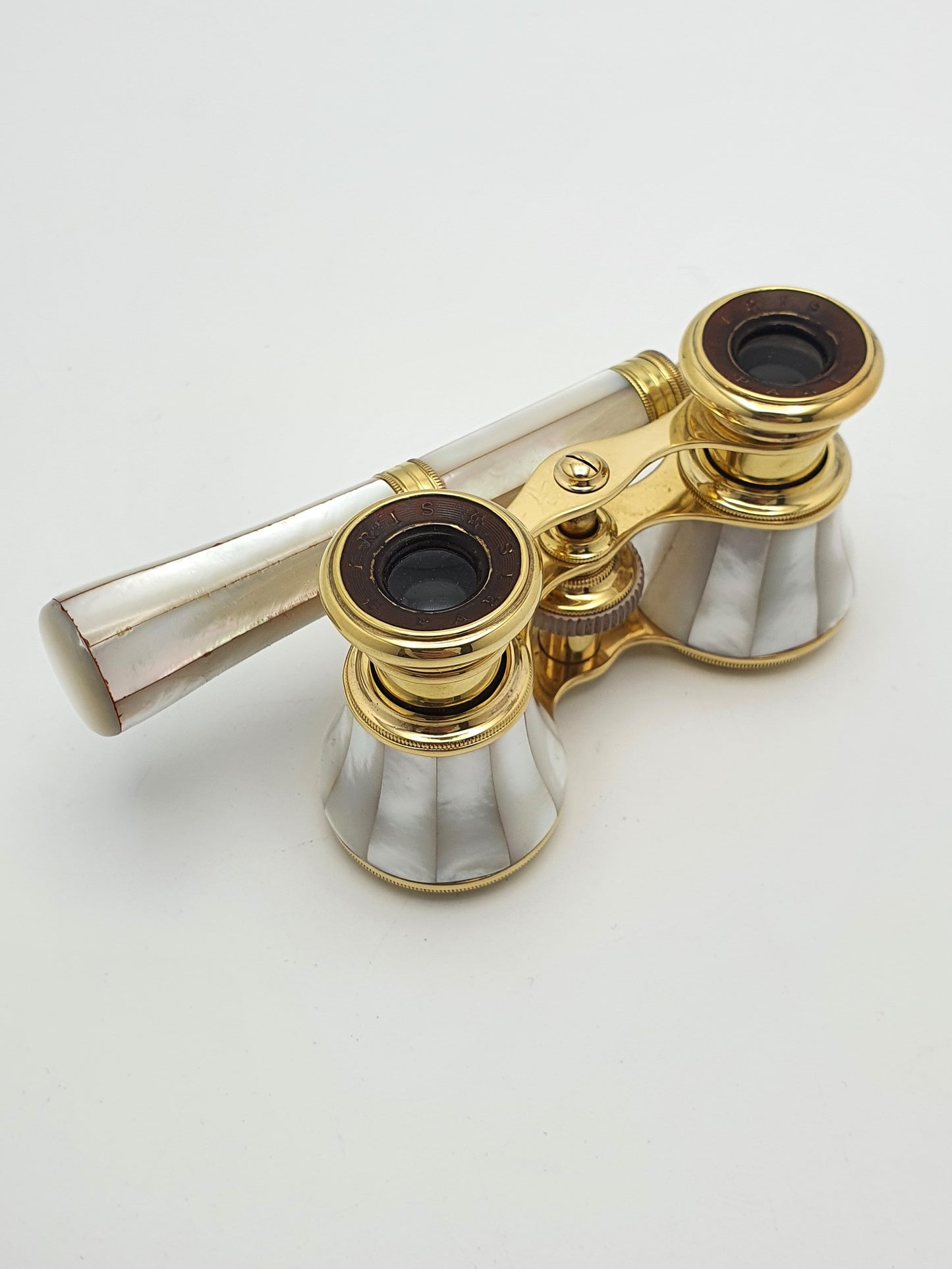 Beautiful French Mother of Pearl and Brass Opera Glasses - circa 1900