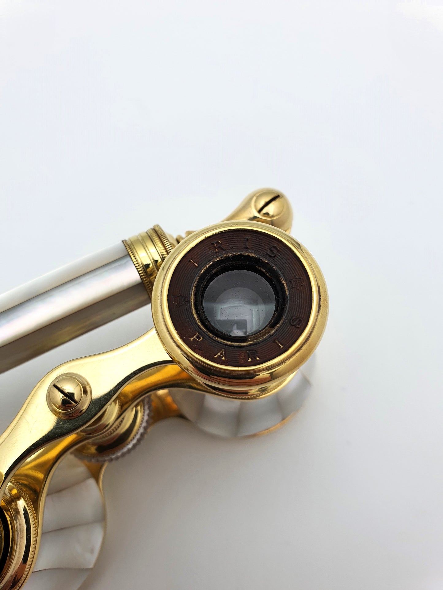 Beautiful French Mother of Pearl and Brass Opera Glasses - circa 1900