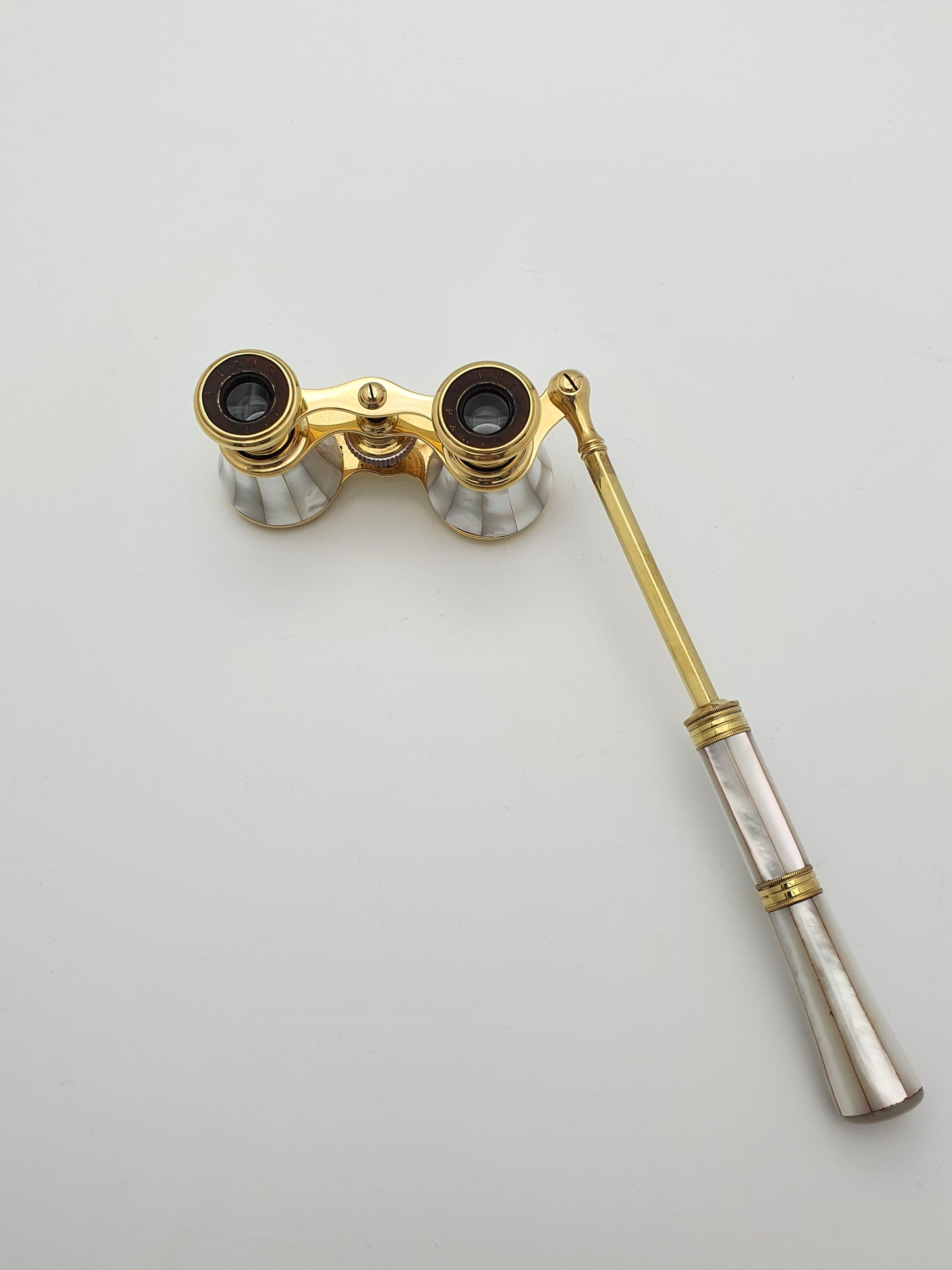 Beautiful French Mother of Pearl and Brass Opera Glasses - circa 1900