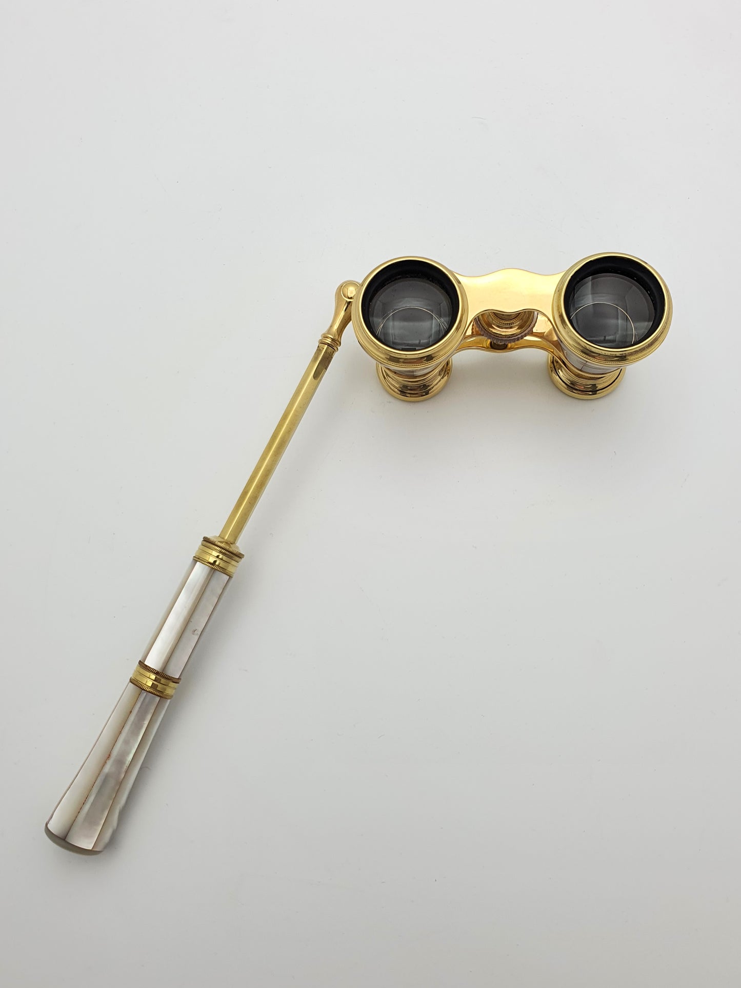 Beautiful French Mother of Pearl and Brass Opera Glasses - circa 1900