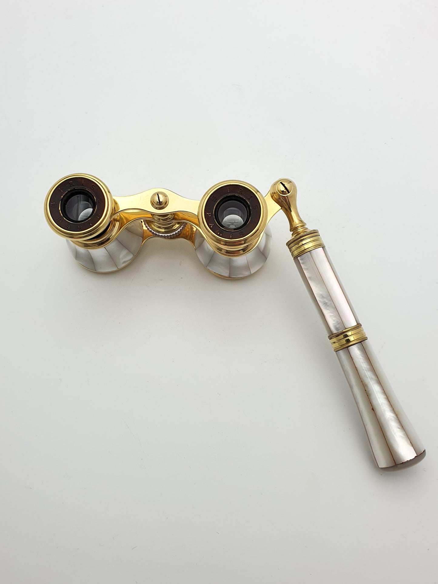 Beautiful French Mother of Pearl and Brass Opera Glasses - circa 1900