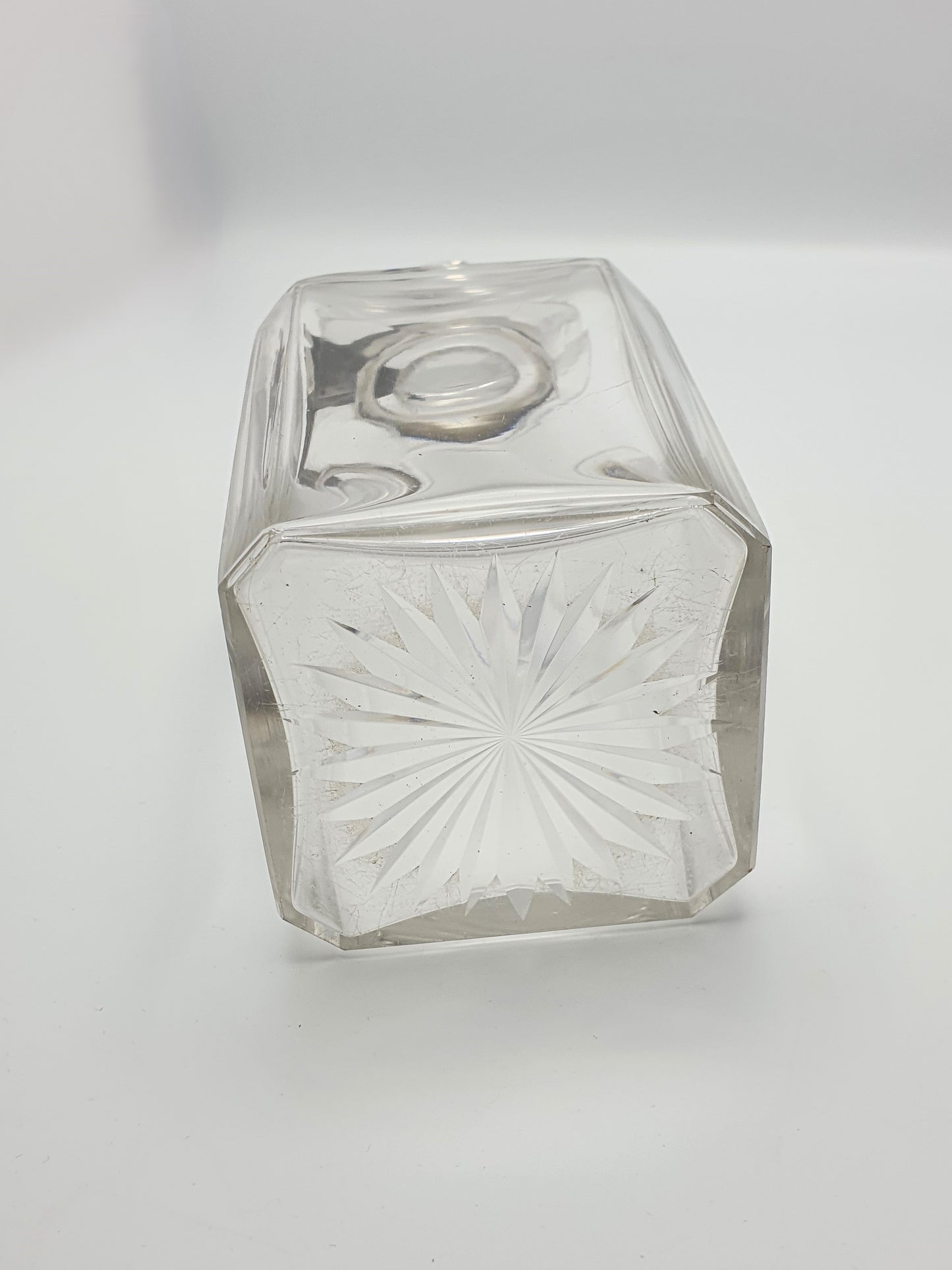 Stunning Antique Edwardian Silver and Cut-Crystal Locking Decanter - 1907