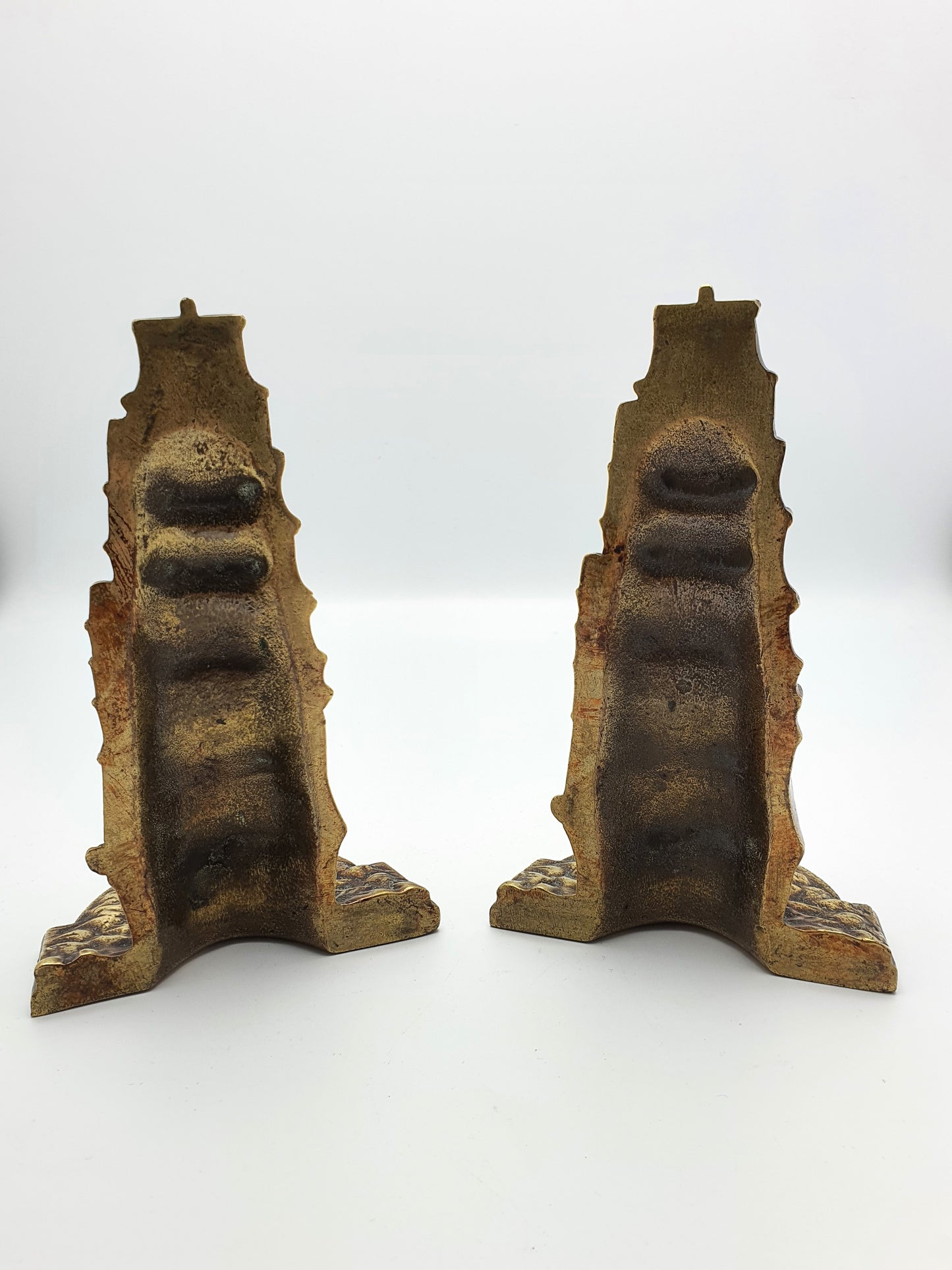 Wonderful Pair of Tall Ship Brass Book Ends - circa 1930