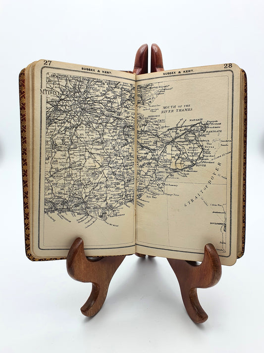 Unusual Antique Dunhill Road Map Book - 1906
