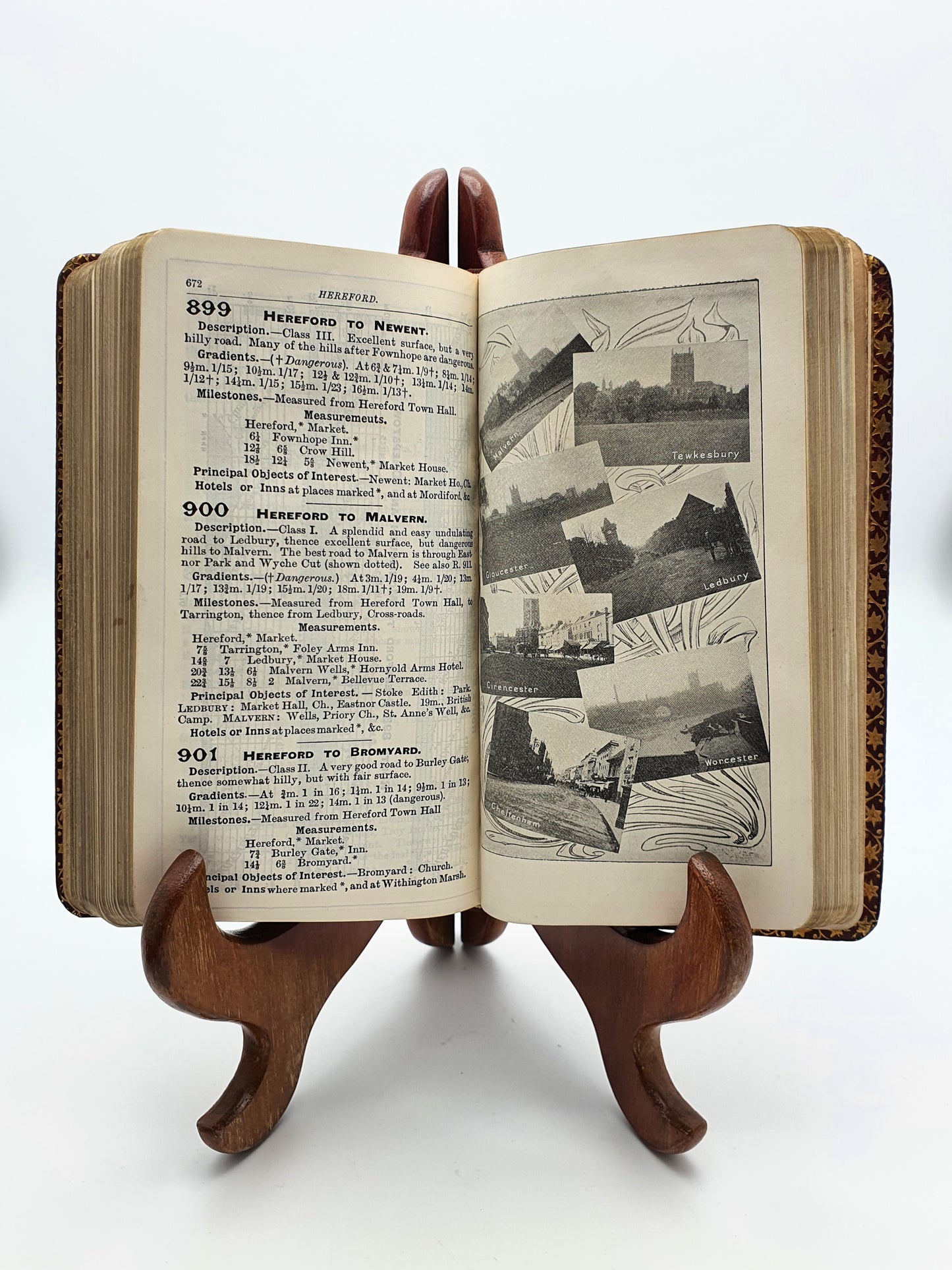 Unusual Antique Dunhill Road Map Book - 1906