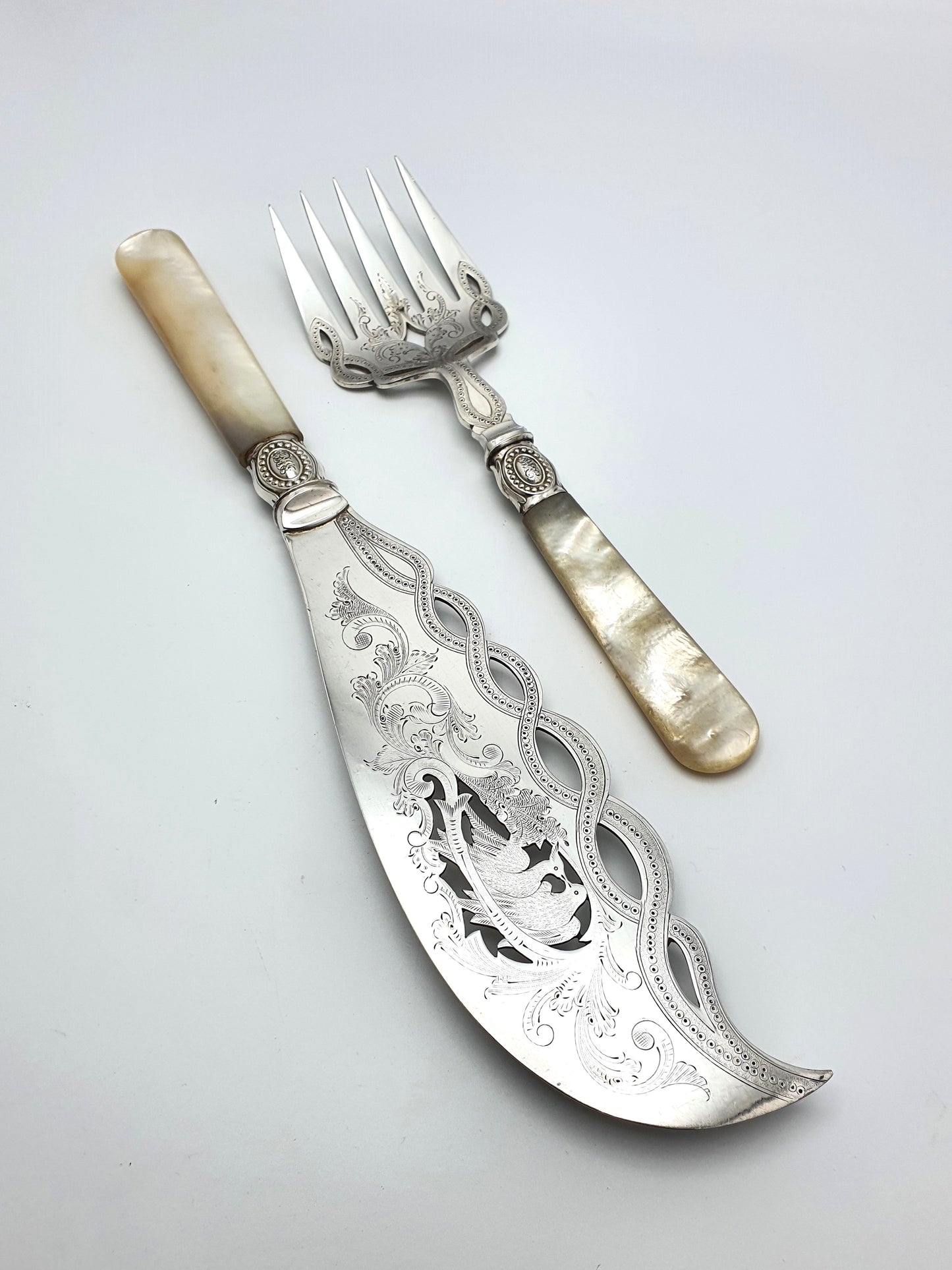 Stunning Pair of Victorian Fish Servers - circa 1880