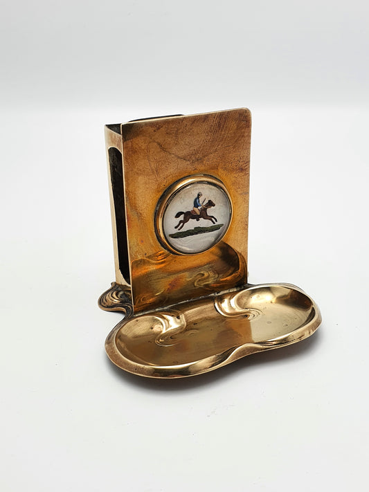Art Nouveau Jockey Matchbox Holder - circa 1890