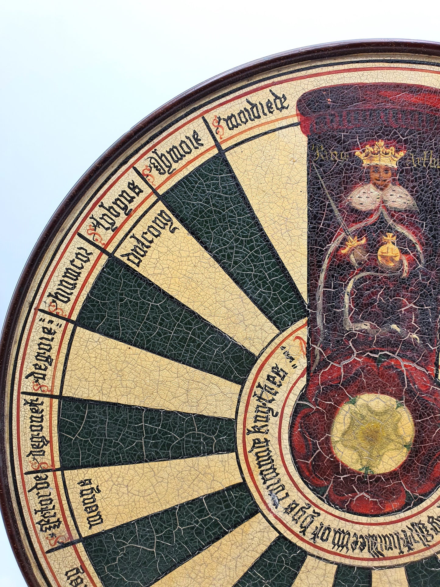 Unusual Victorian Painted Depiction of King Arthur’s Round Table – circa 1880
