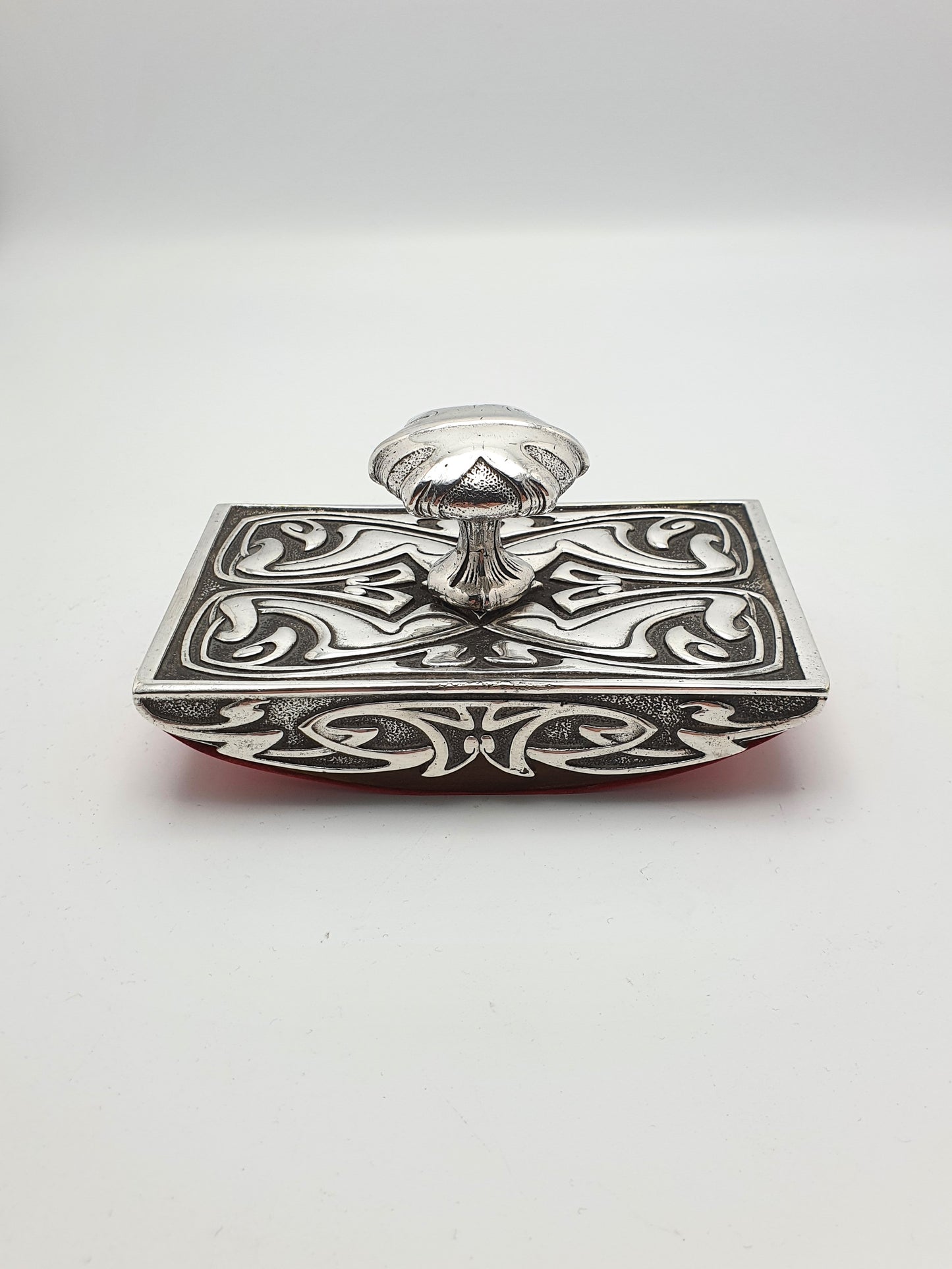 Splendid Art Nouveau Silver-Plated Rocker Blotter - circa 1900