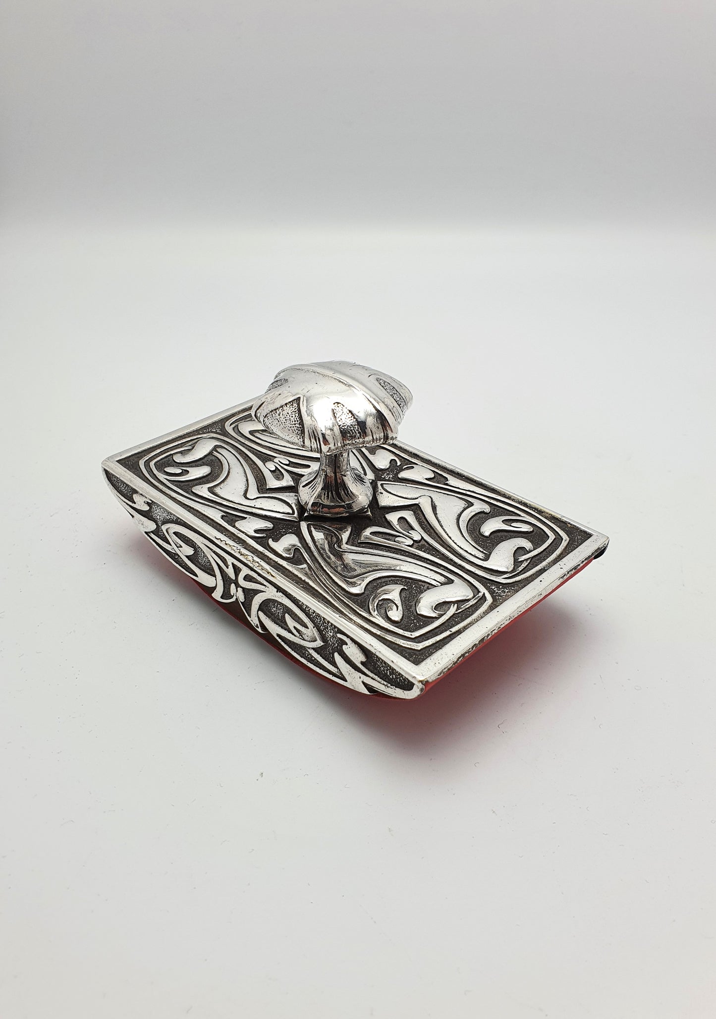 Splendid Art Nouveau Silver-Plated Rocker Blotter - circa 1900