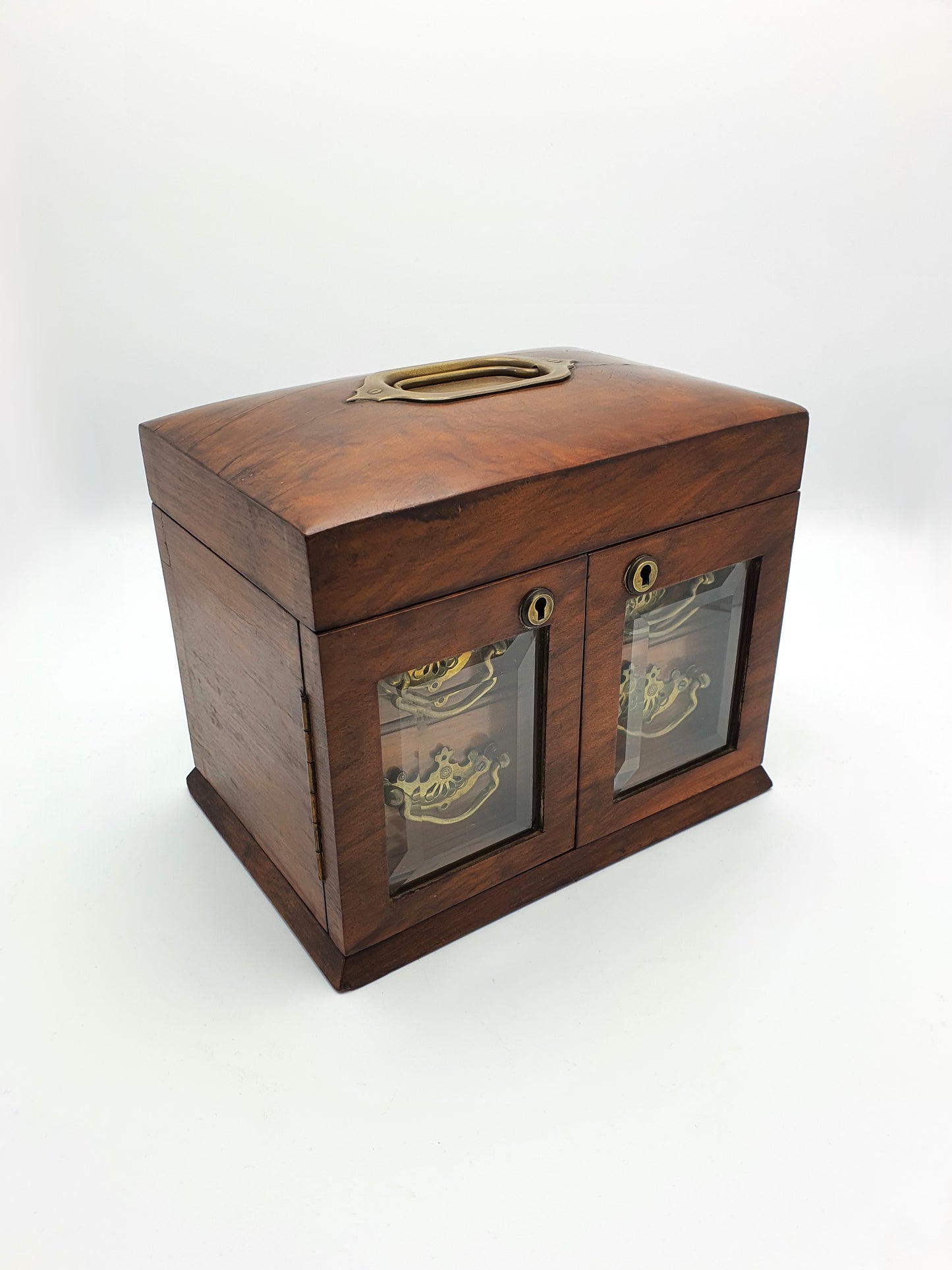 Gorgeous Victorian Antique Walnut Jewellery Chest - circa 1890