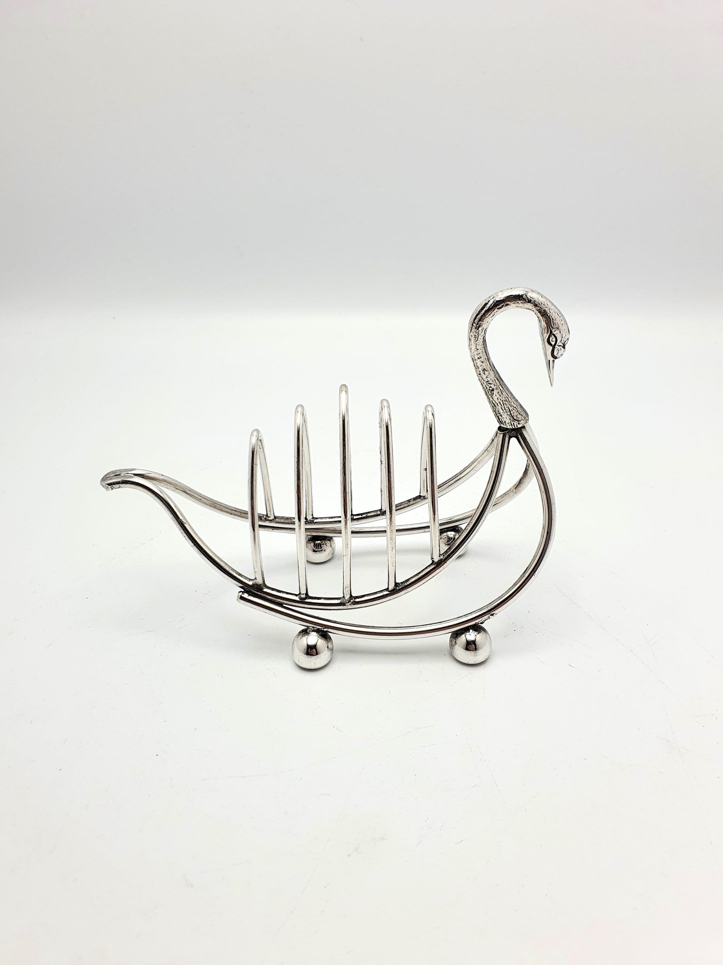 Elegant Silver-Plated Novelty Swan Toast Rack - circa 1920