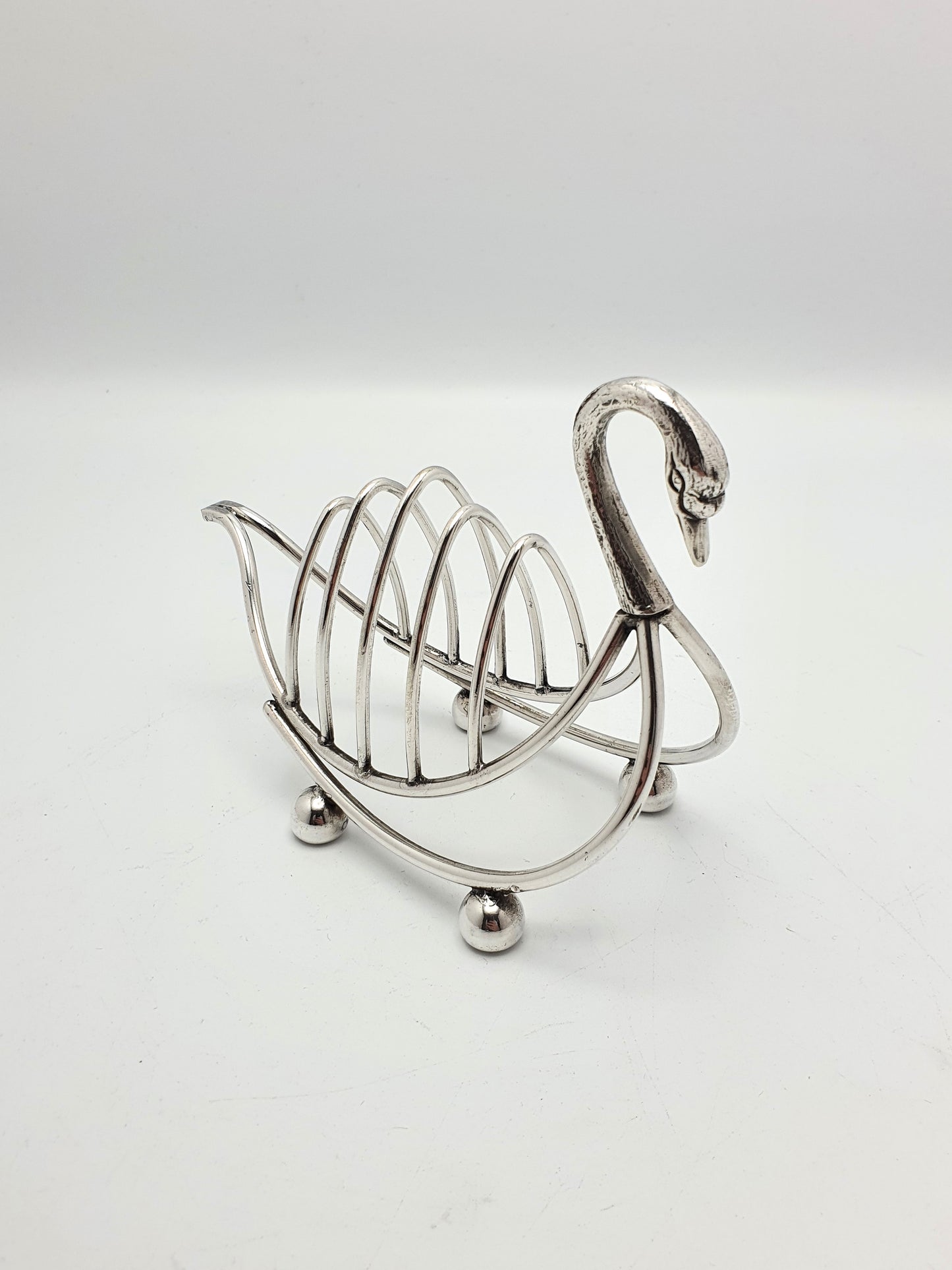Elegant Silver-Plated Novelty Swan Toast Rack - circa 1920