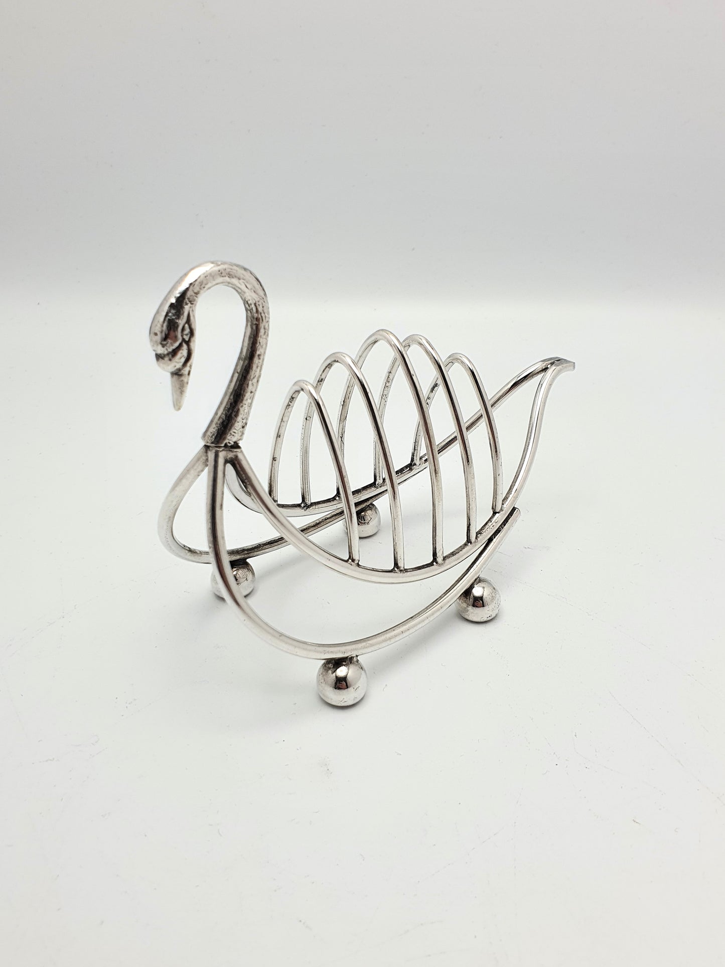 Elegant Silver-Plated Novelty Swan Toast Rack - circa 1920