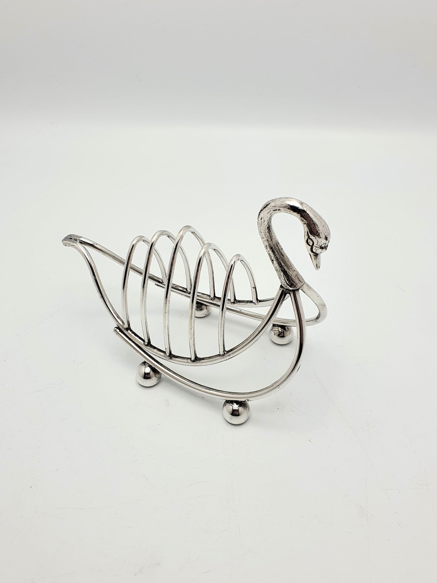 Elegant Silver-Plated Novelty Swan Toast Rack - circa 1920