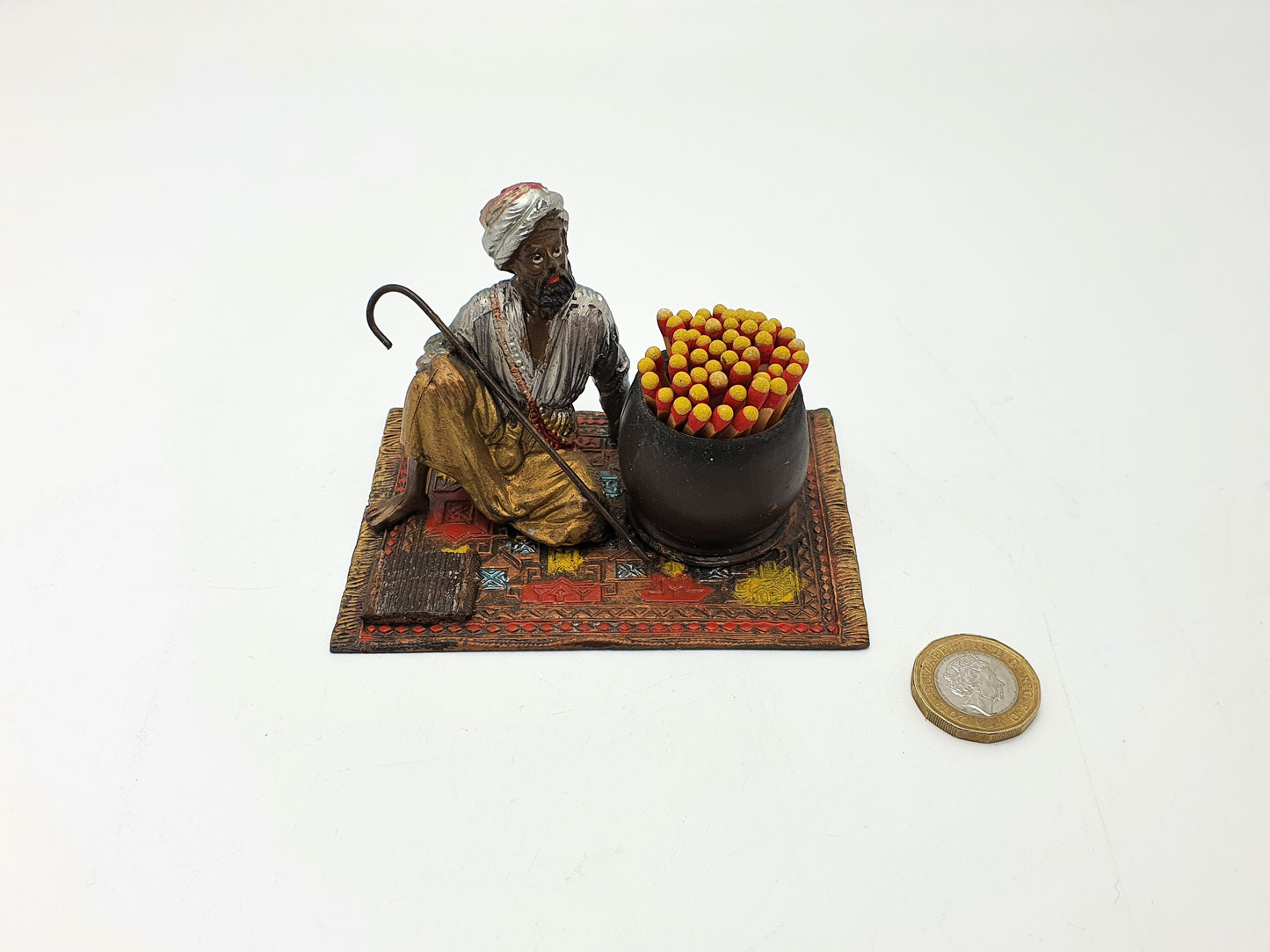 Unusual Middle Eastern Style Spelter Match Striker - circa 1920