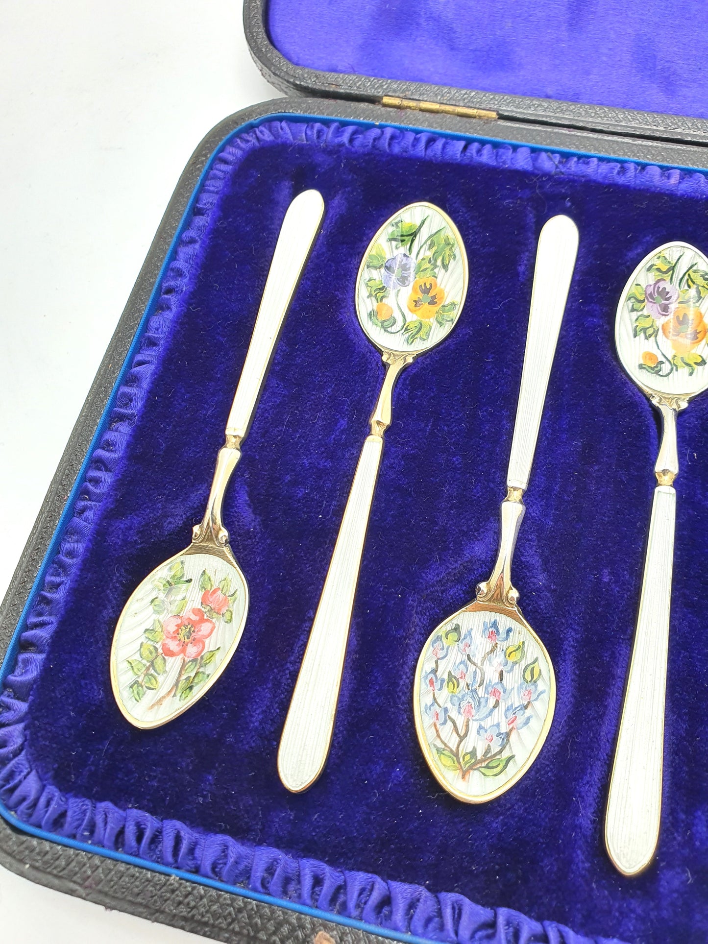 Fabulous Enamelled Silver Teaspoons - 1970