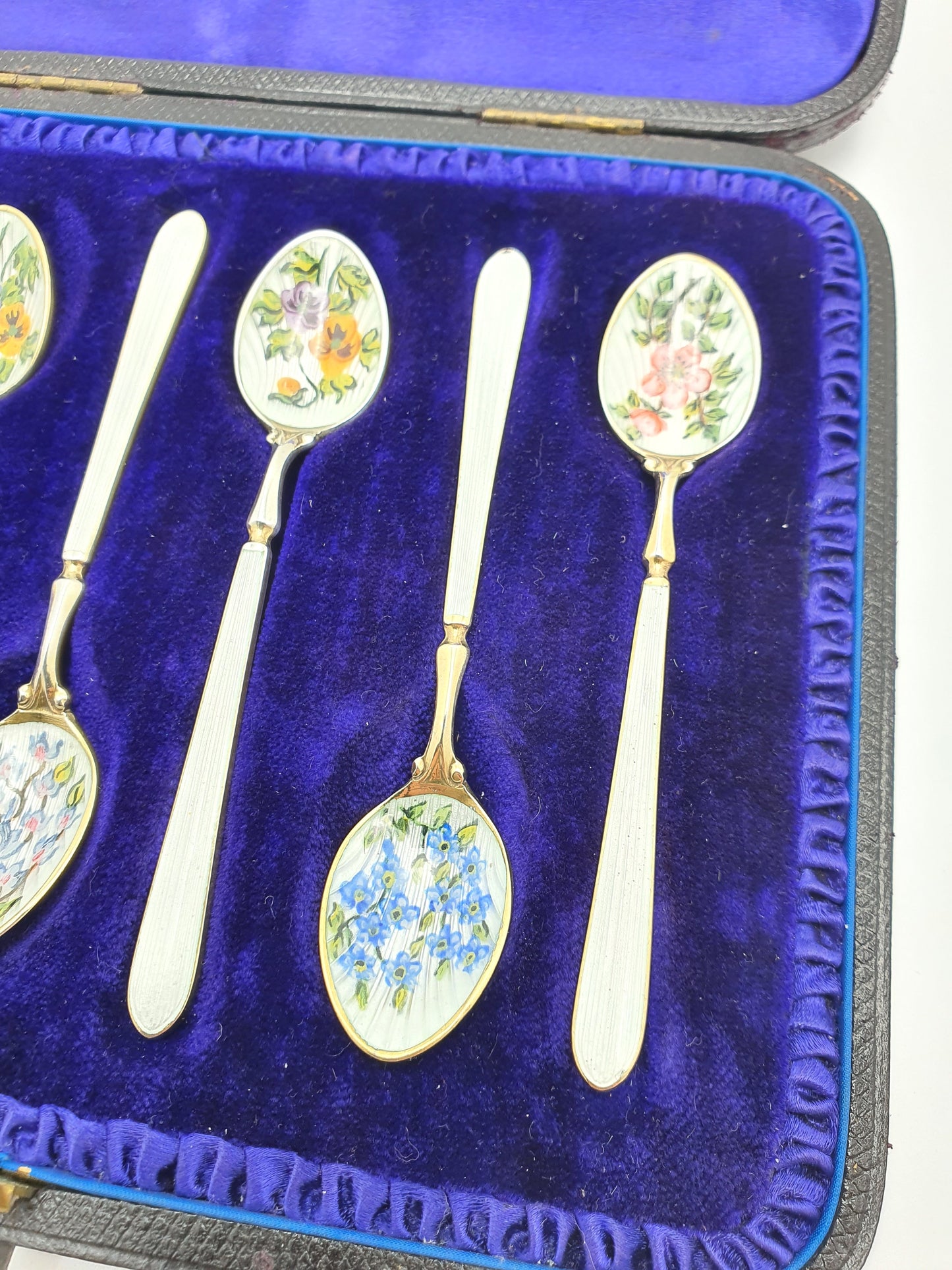 Fabulous Enamelled Silver Teaspoons - 1970