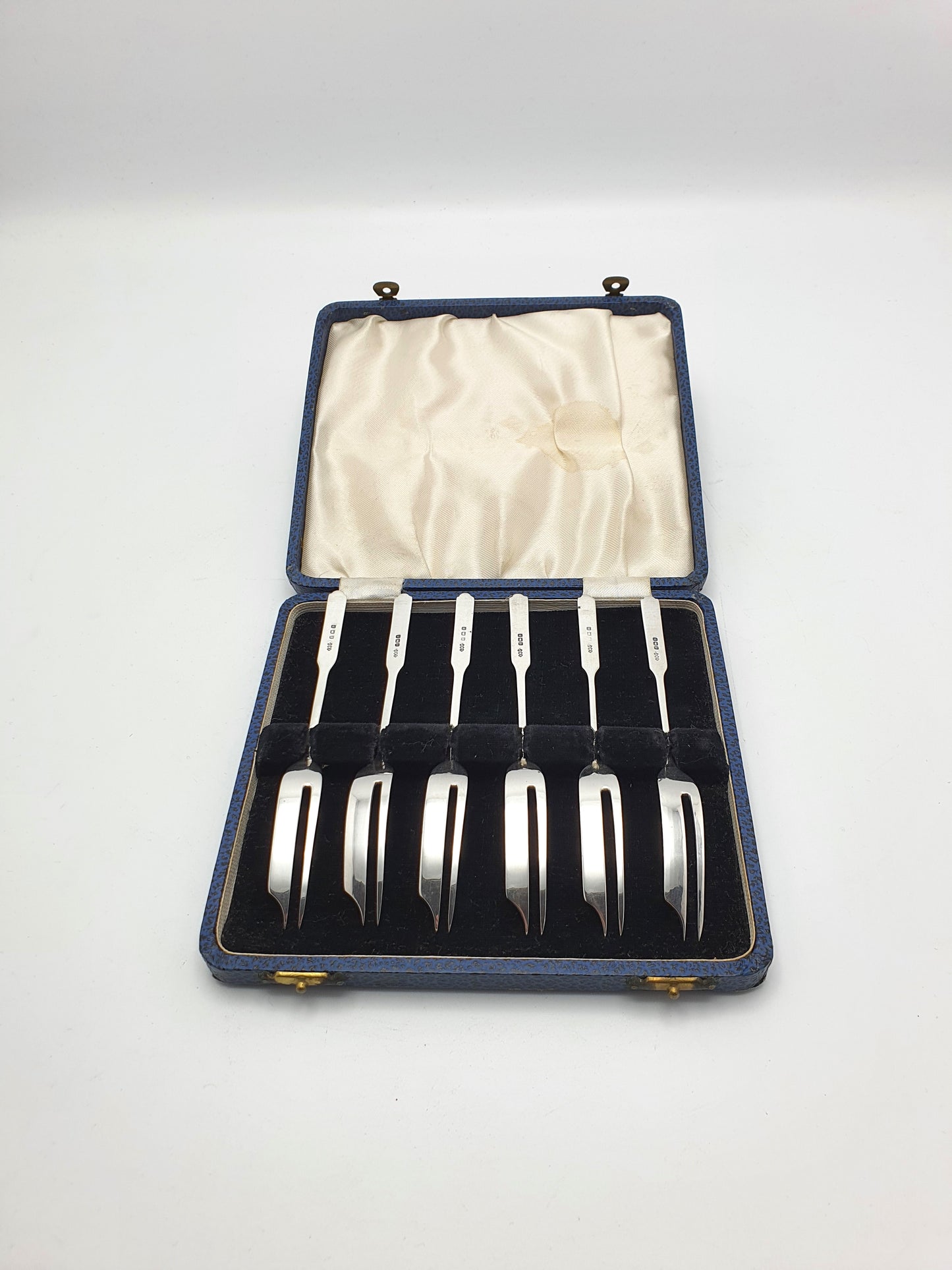 Lovely Set of Six Solid Silver Liberty and Co. Pastry / Dessert Forks - 1926