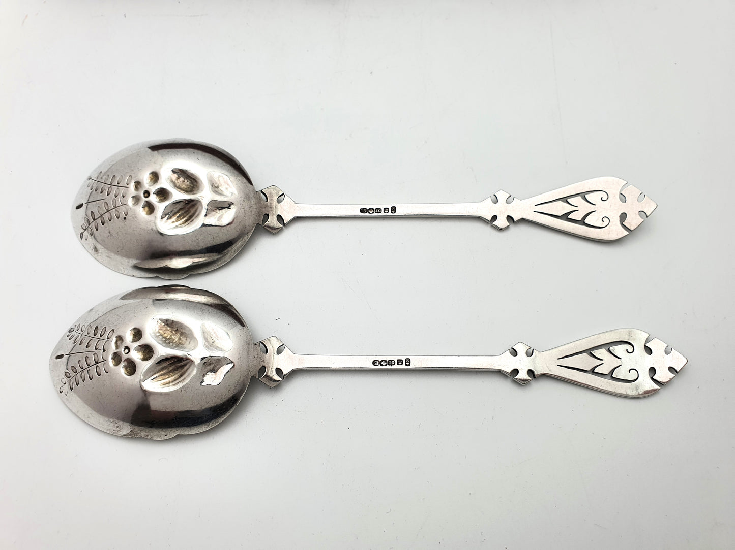 Fabulous Cased Victorian Silver-Plated Serving Spoons – circa 1890