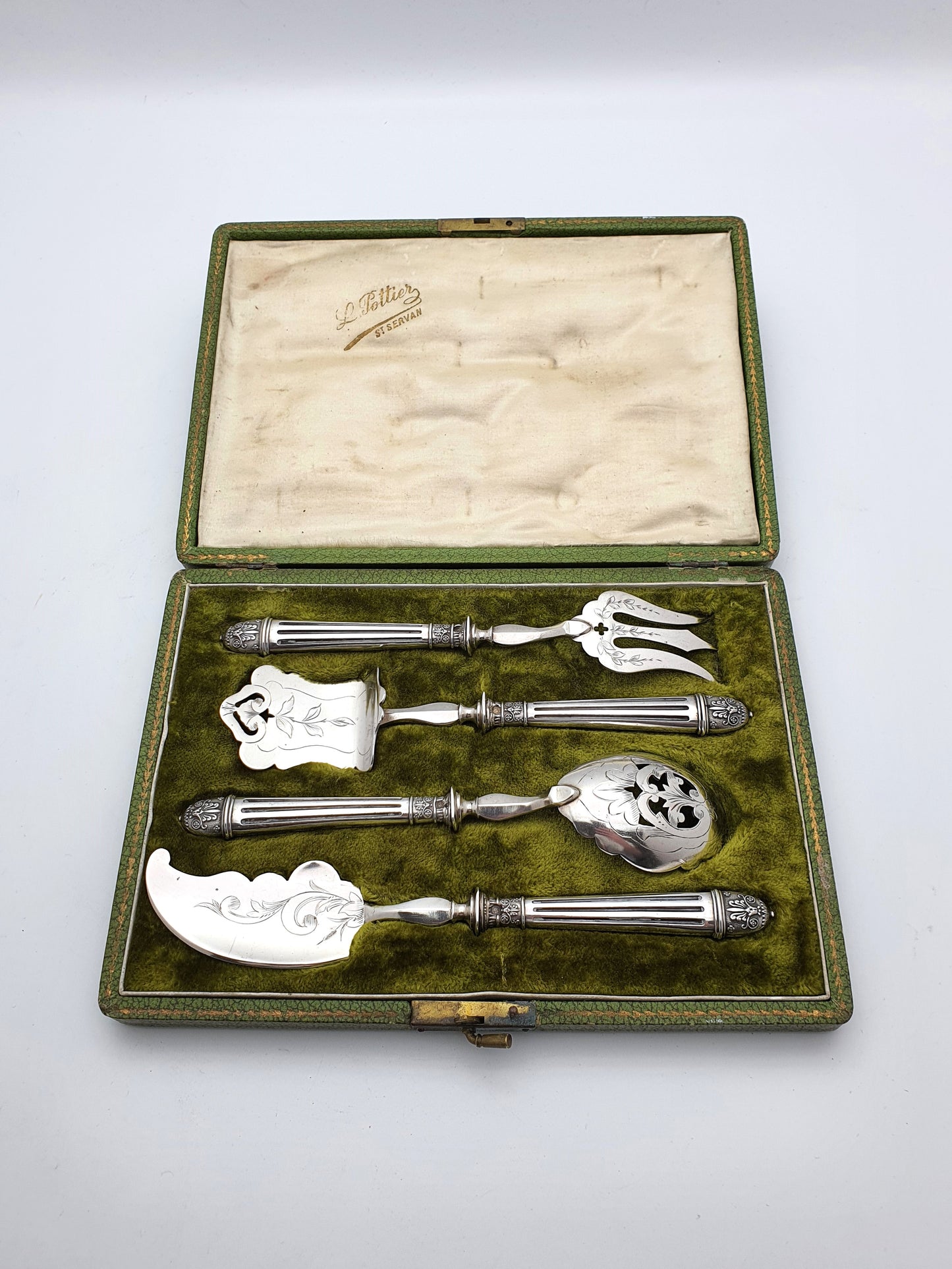 Nice French Silver Handled Serving Set – circa 1920