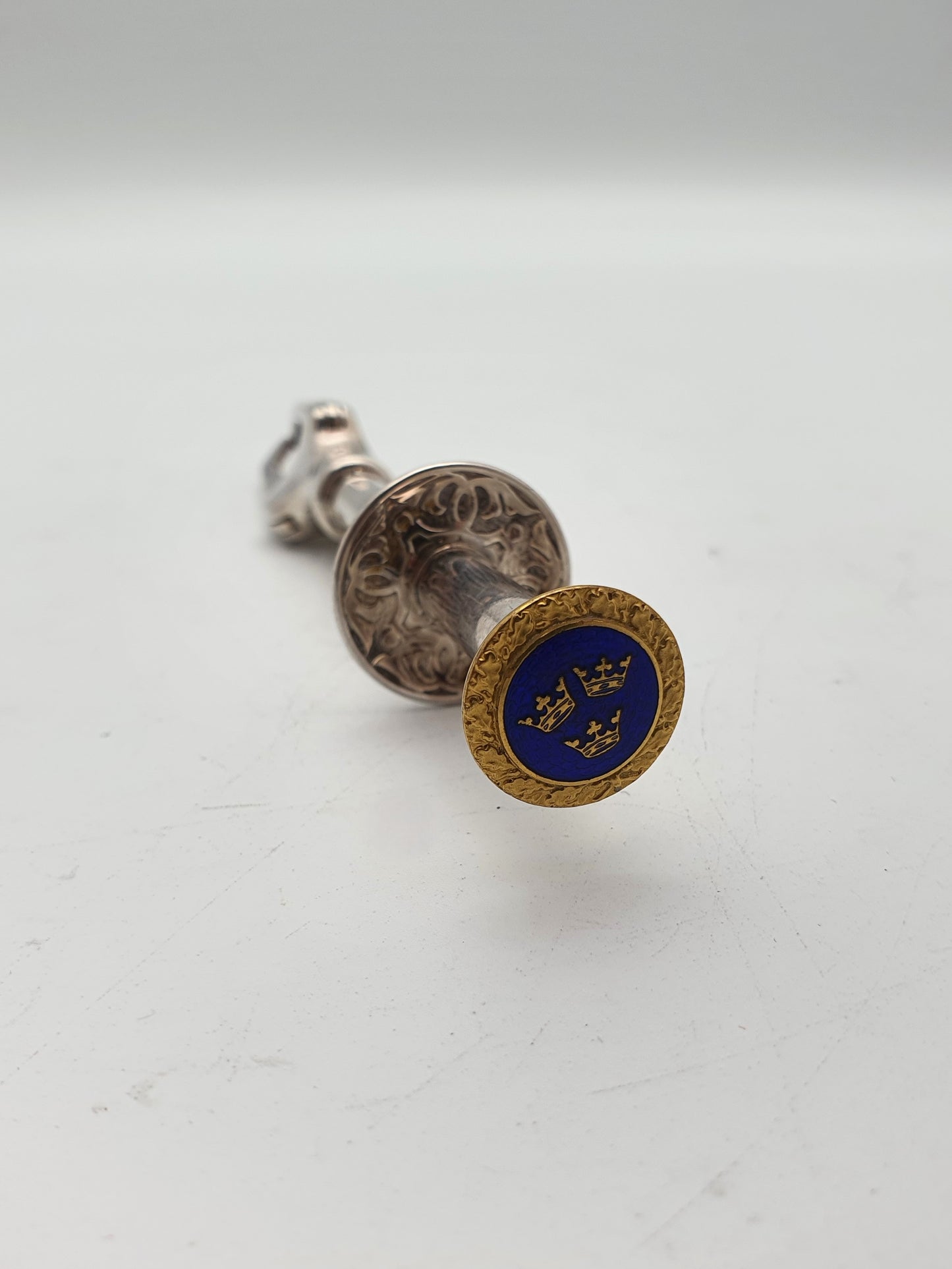 Nice Vintage Swedish Silver-Plated and Enamelled Olive Pickers - circa 1960