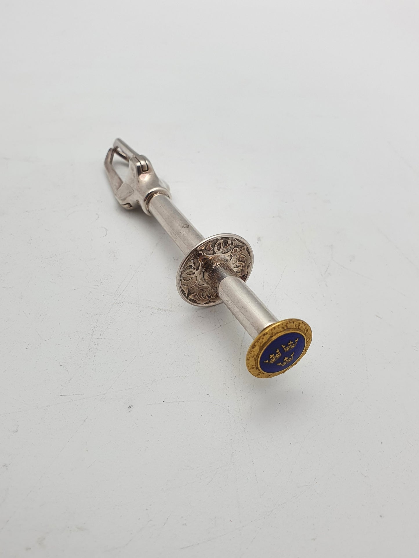 Nice Vintage Swedish Silver-Plated and Enamelled Olive Pickers - circa 1960