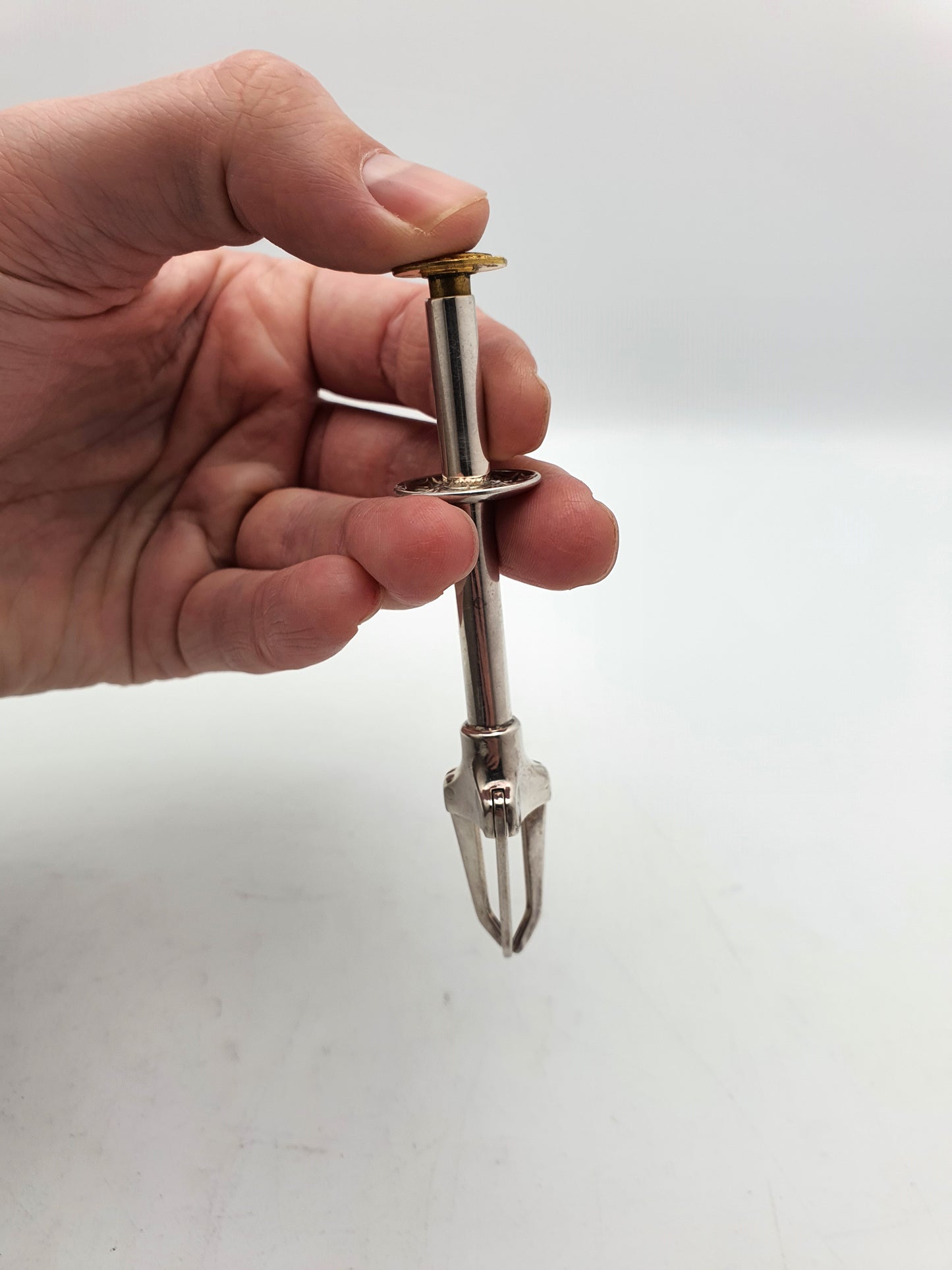 Nice Vintage Swedish Silver-Plated and Enamelled Olive Pickers - circa 1960