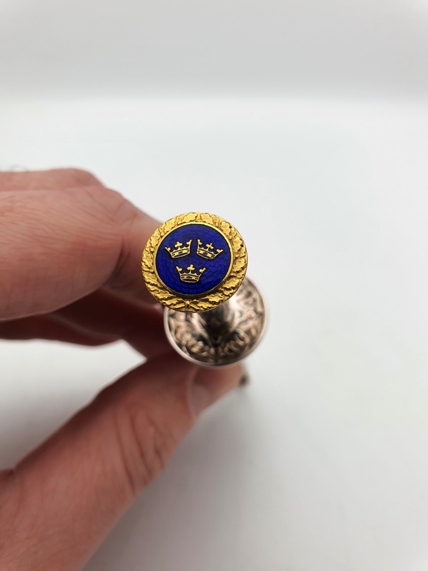 Nice Vintage Swedish Silver-Plated and Enamelled Olive Pickers - circa 1960