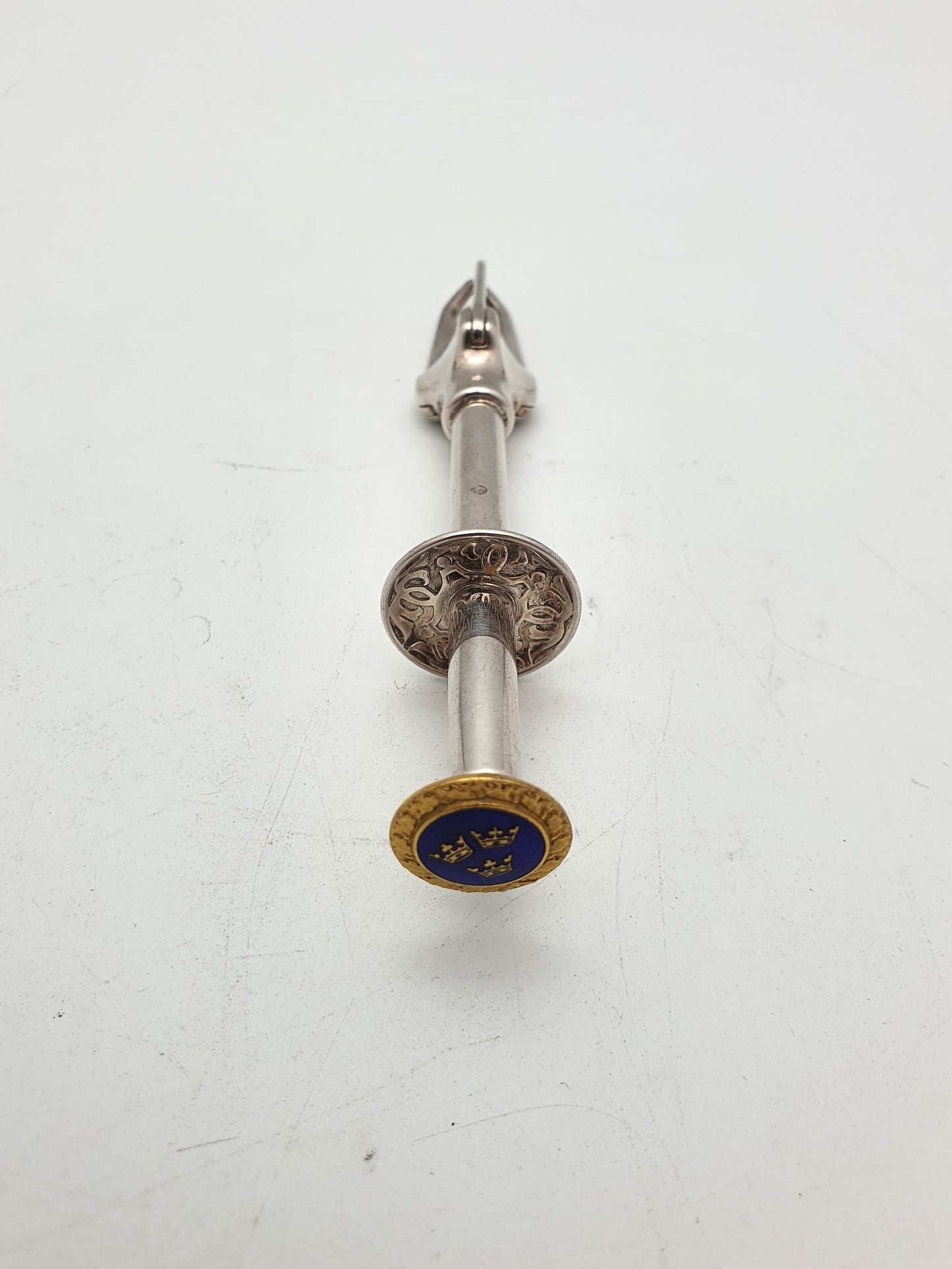 Nice Vintage Swedish Silver-Plated and Enamelled Olive Pickers - circa 1960