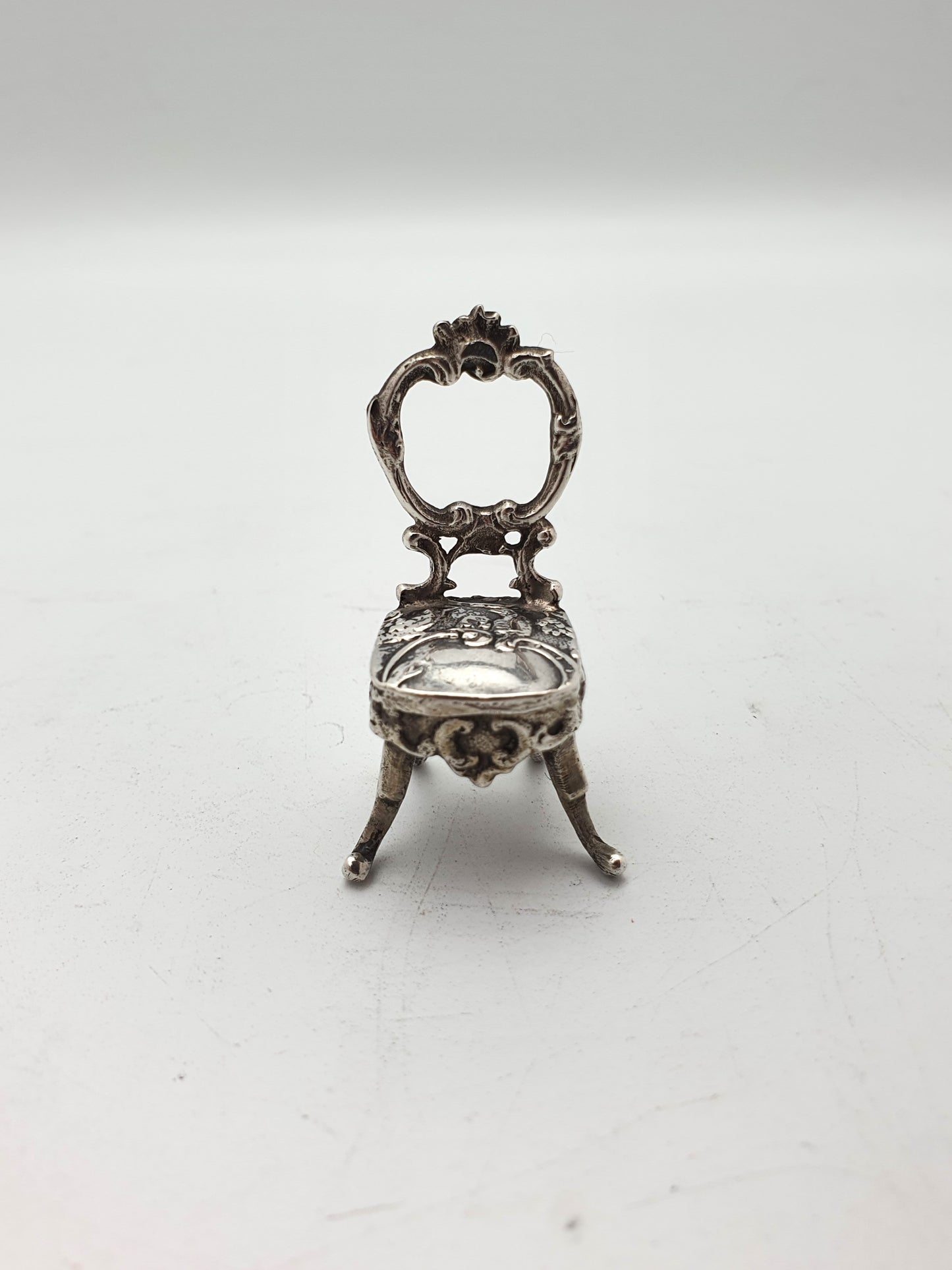Nice Miniature Continental Solid Silver Chair – circa 1900