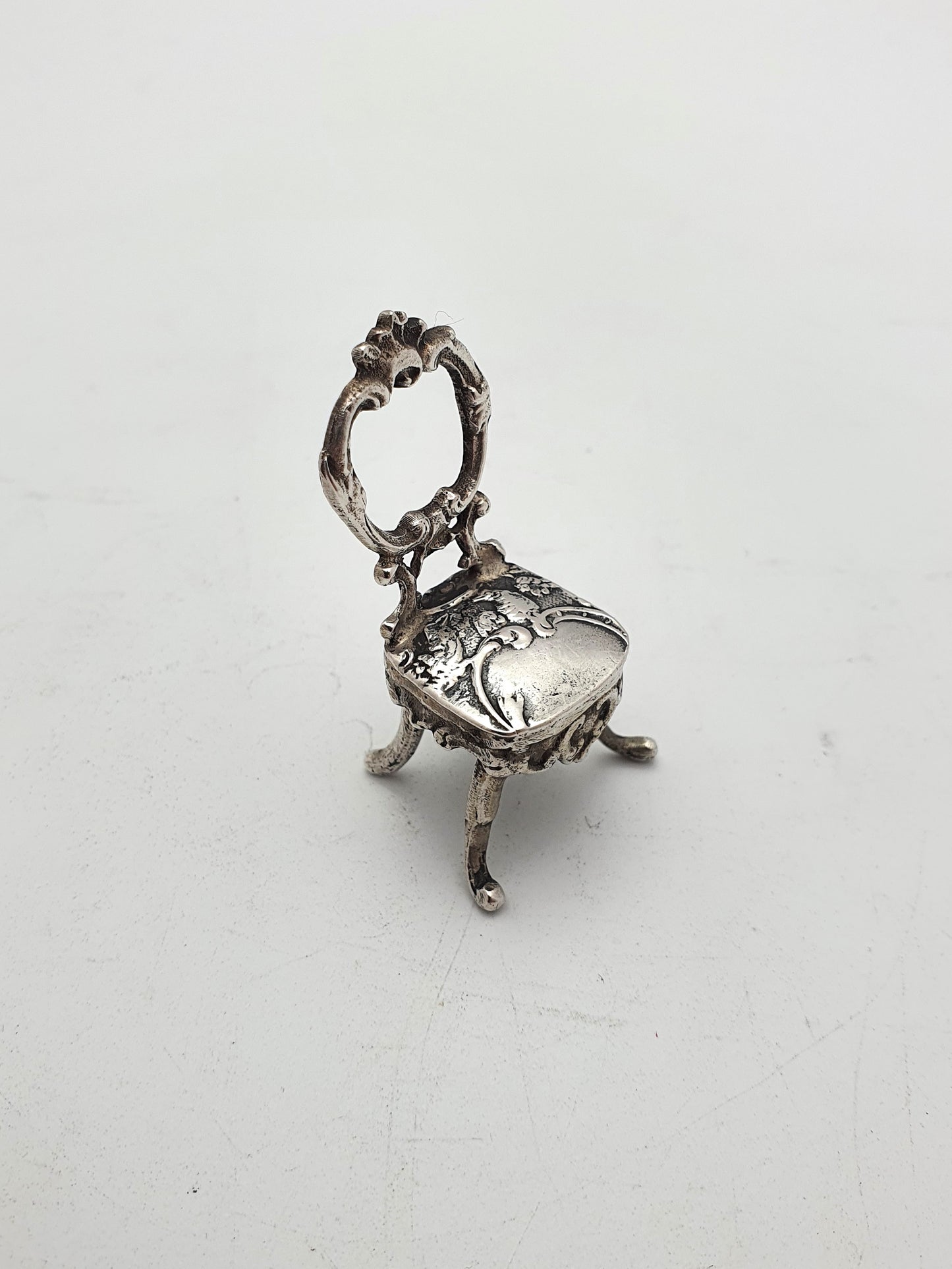 Nice Miniature Continental Solid Silver Chair – circa 1900
