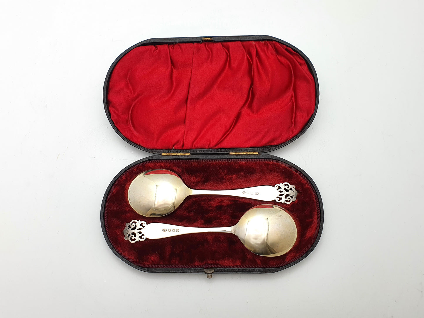 Lovely Victorian Cased Pair of Jam Spoons – circa 1890