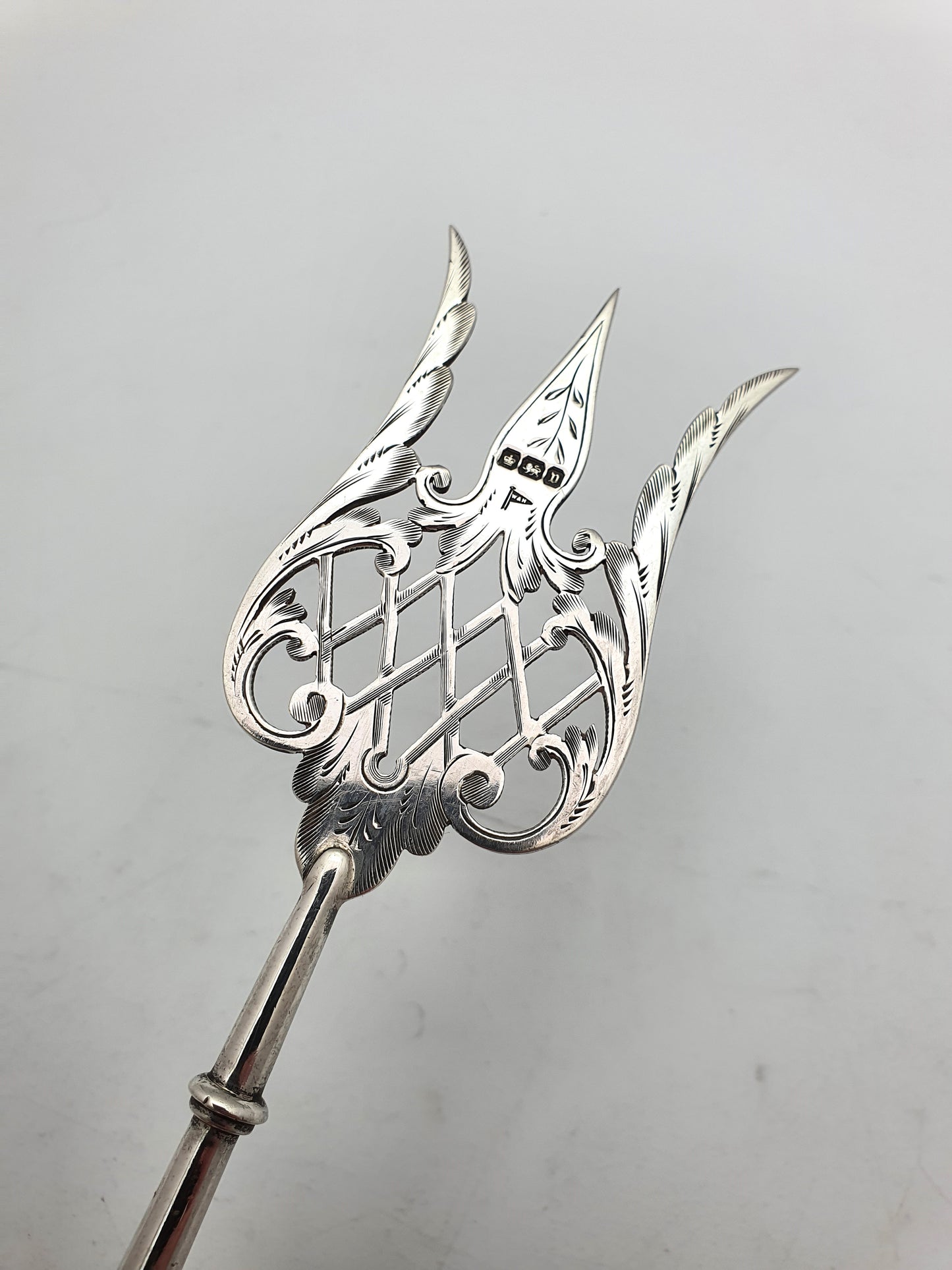 Lovely Solid Silver and Mother of Pearl Serving Fork - 1913