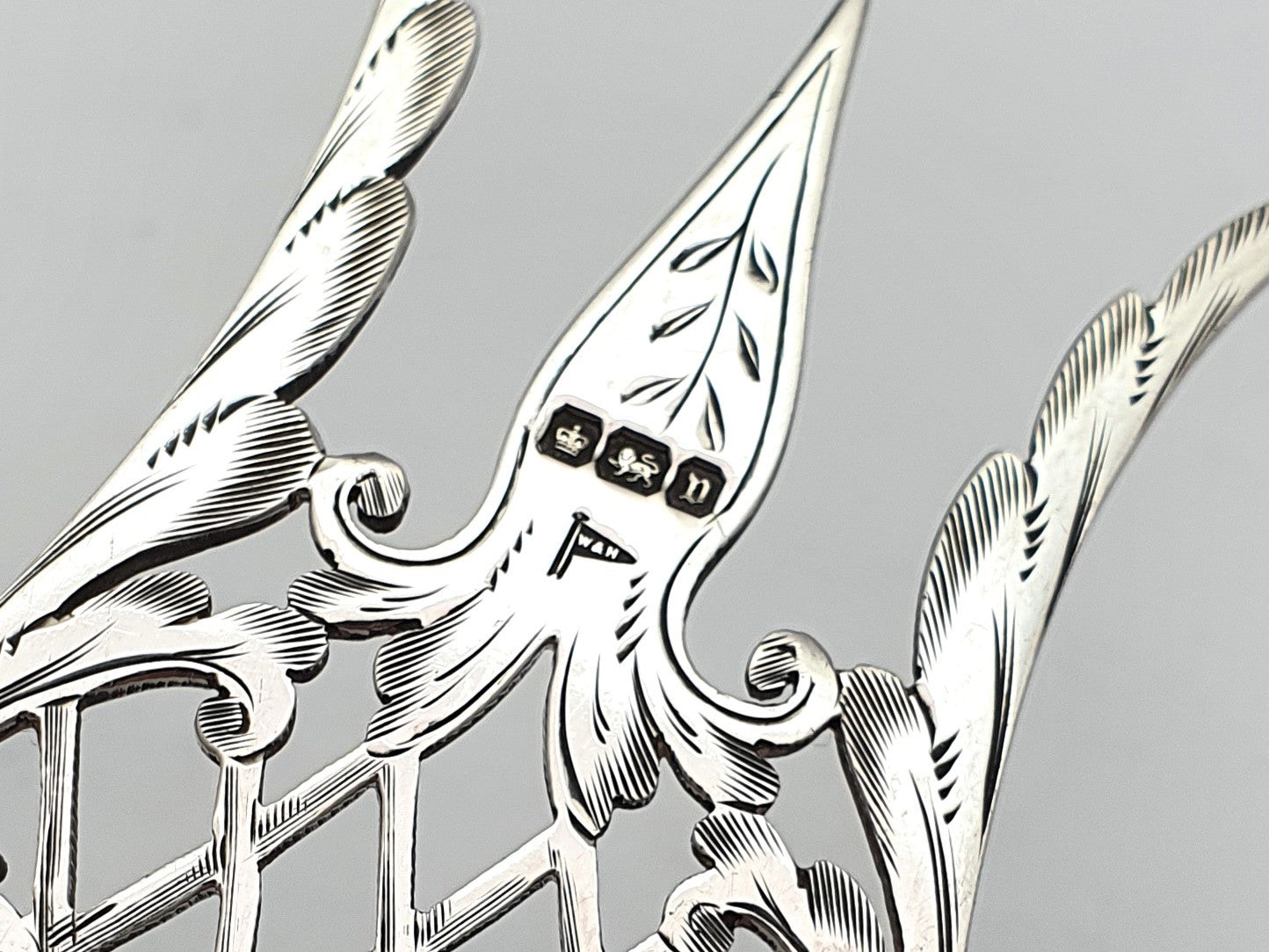 Lovely Solid Silver and Mother of Pearl Serving Fork - 1913