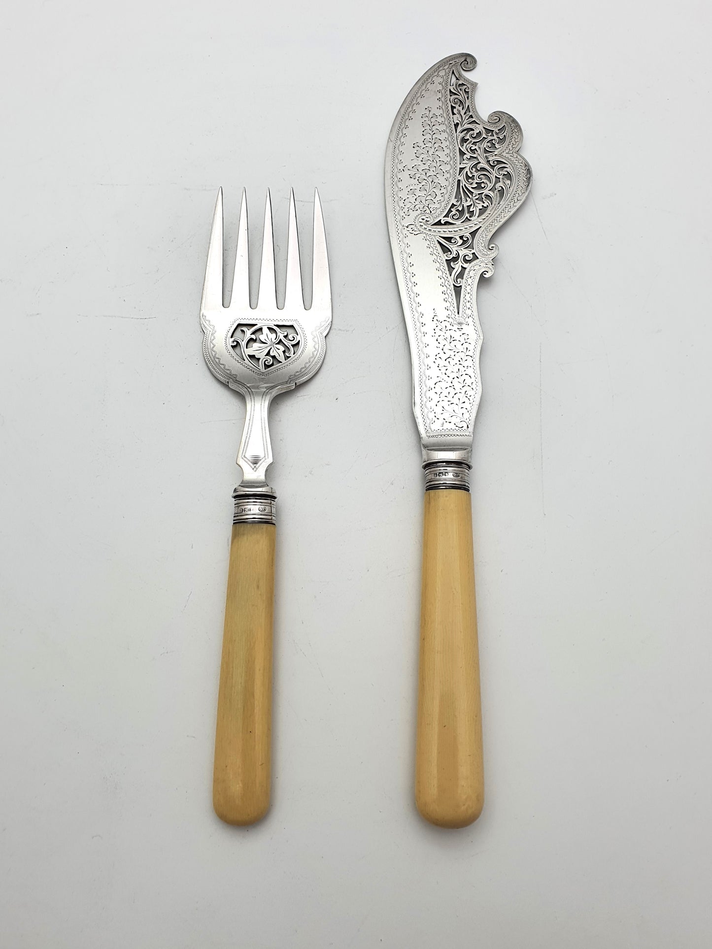 Fabulous Victorian Silver-Plated Fish Servers – circa 1899