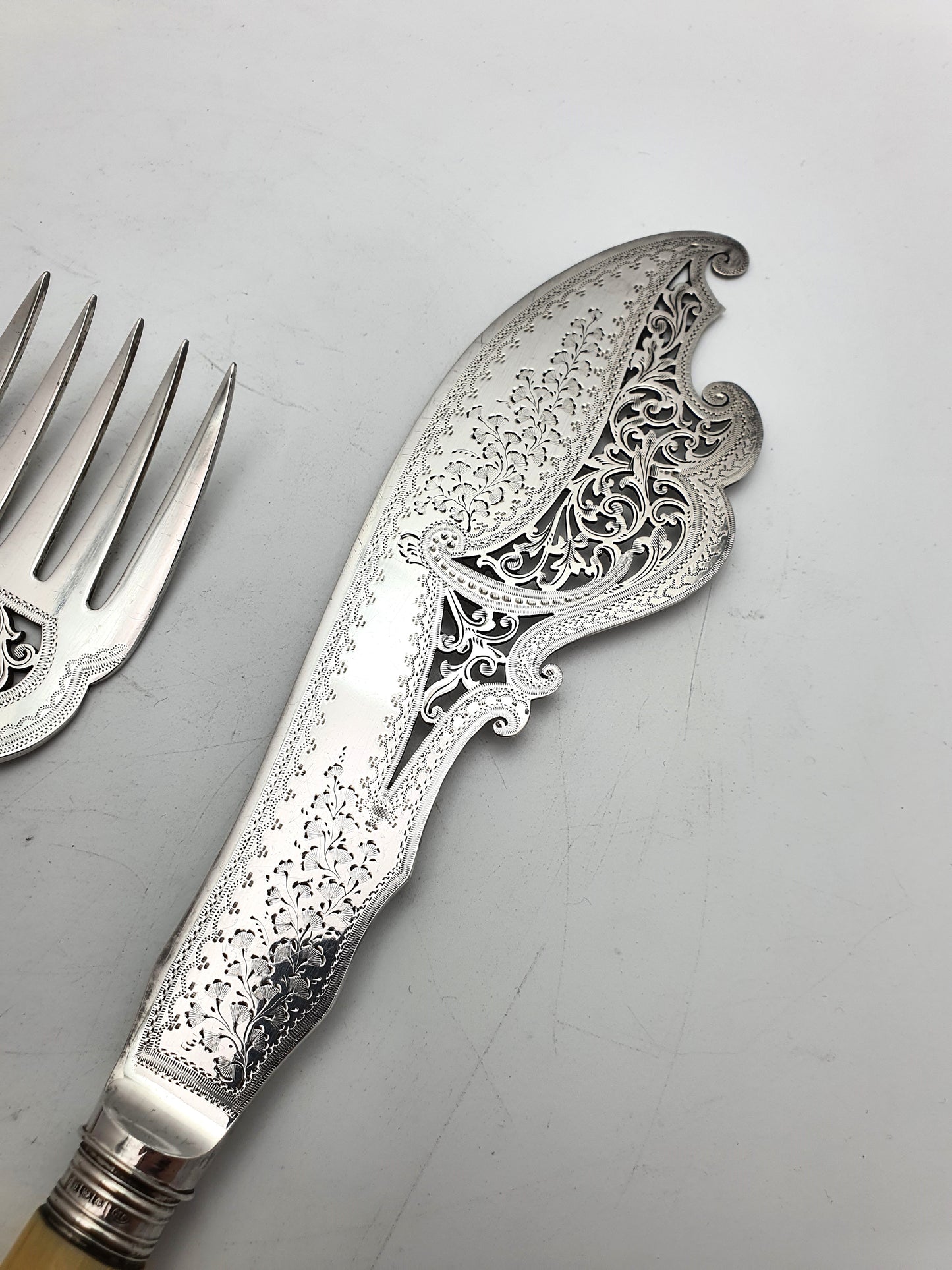 Fabulous Victorian Silver-Plated Fish Servers – circa 1899